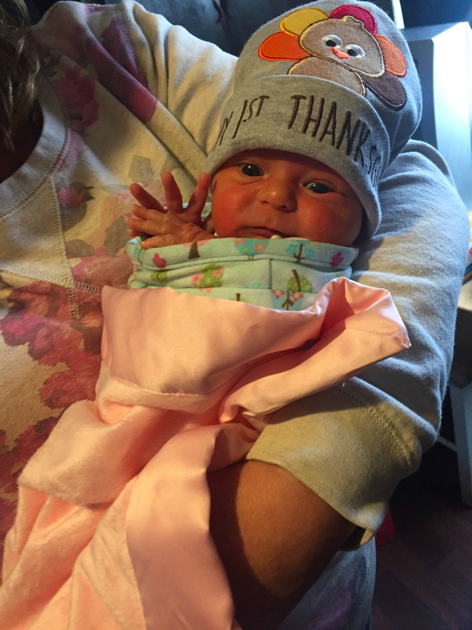 Emmalynn is registered to the contest to win money with this photo: baby, baby_products, baby_toddler_clothing, beanie, bonnet, child, headwear, knit_cap, peach, person, toddler