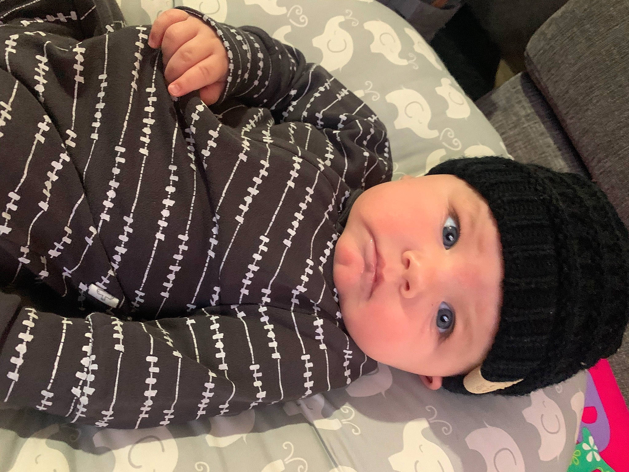 Jalen joined the competition — help win amazing prizes! baby, baby_toddler_clothing, cheek, child, circle, cool, fashion_accessory, flooring, fun, gesture, headgear, headwear, jewellery, nail, nose, pattern, person, sleeve, textile, toddler