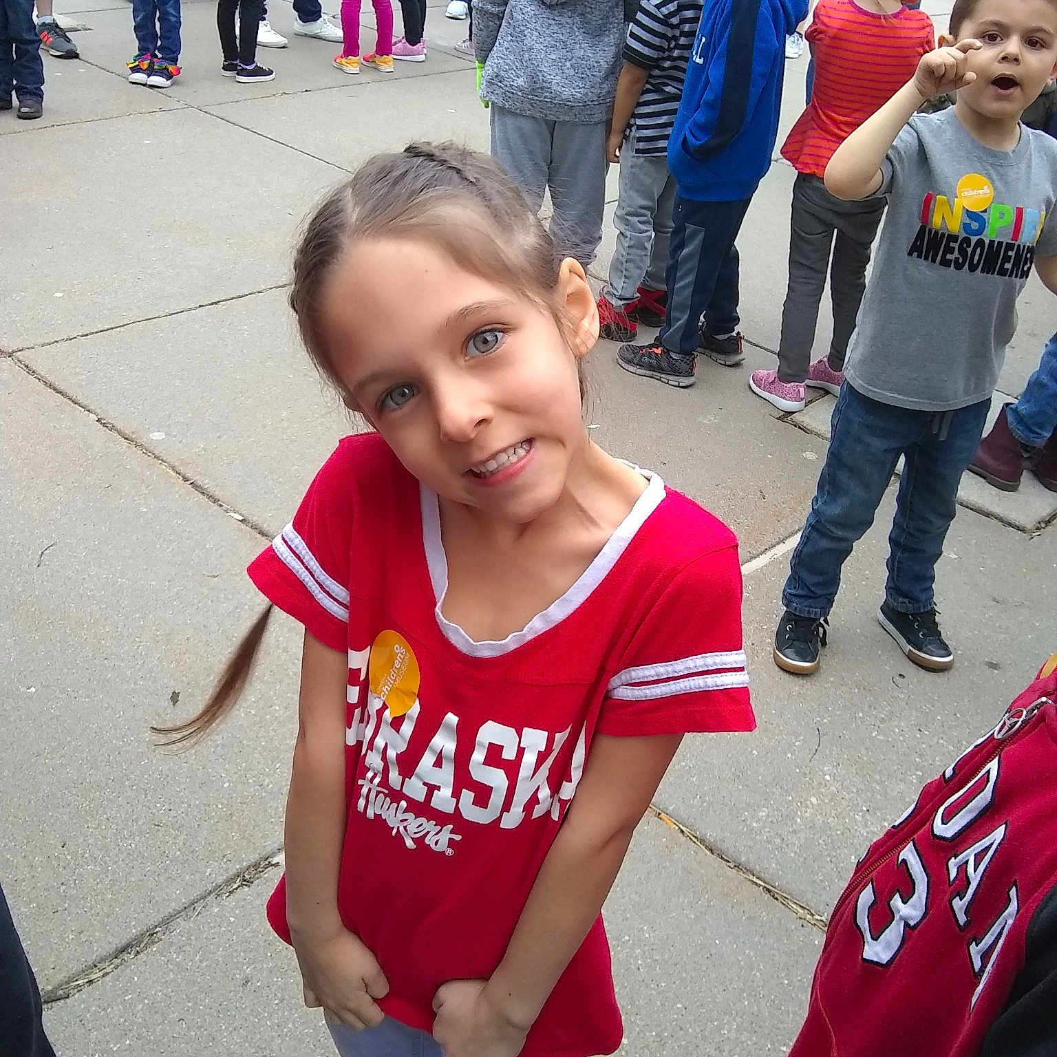 Amber joined the competition — help win amazing prizes! child, community, crowd, festival, fun, joy, leisure, parade, people, person, smile, snapshot, surprise, t_shirt, toddler, vacation, walking