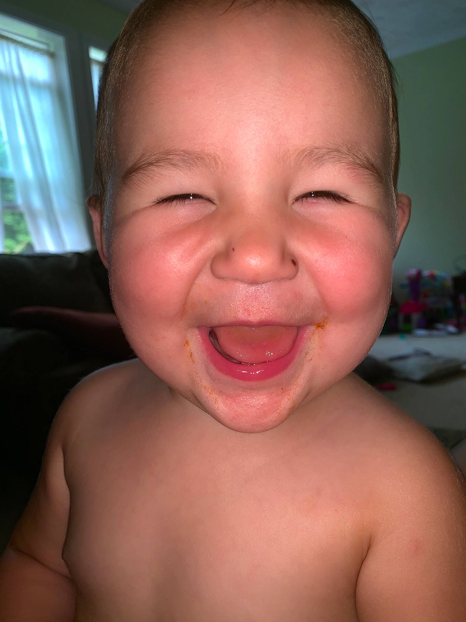 Maggie joined the competition — help win amazing prizes! baby, baby_making_funny_faces, cheek, child, chin, close_up, eye, eyebrow, face, facial_expression, forehead, head, joy, lip, mouth, nose, organ, person, skin, smile