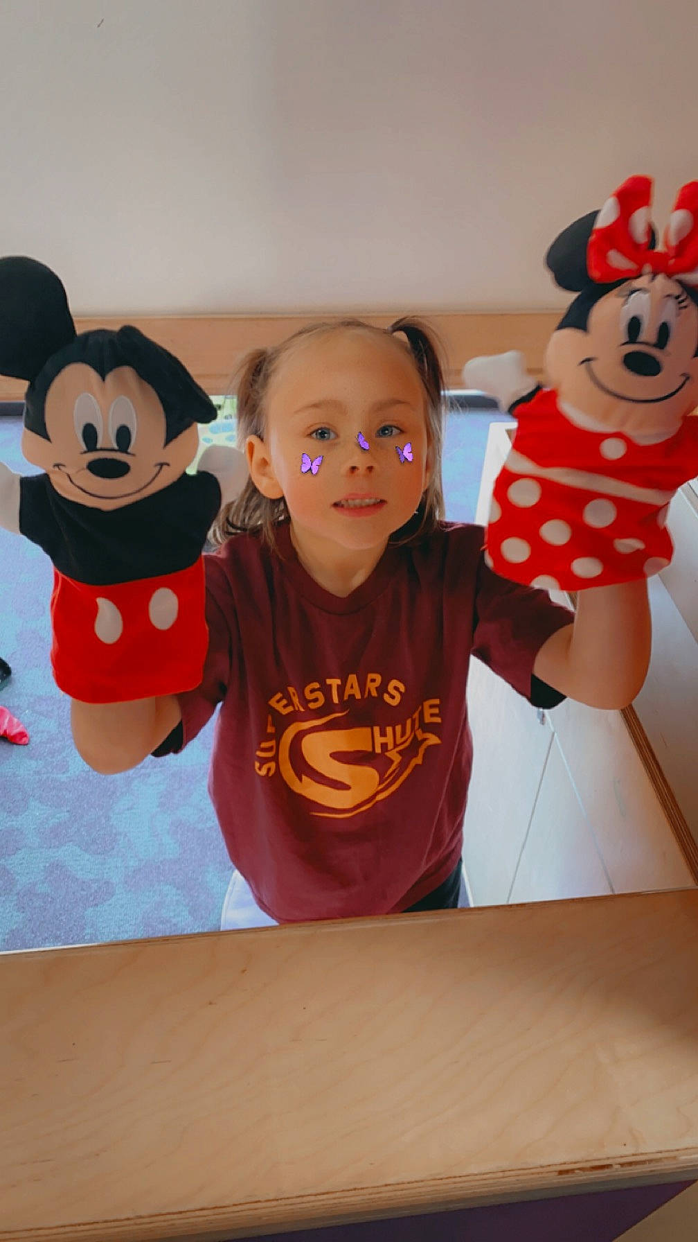 Echo joined the competition — help win amazing prizes! animation, carmine, child, eyewear, facial_expression, fictional_character, finger, fun, gesture, happy, mascot, person, primate, room, sleeve, stuffed_toy, t_shirt, thumb, toddler, toy