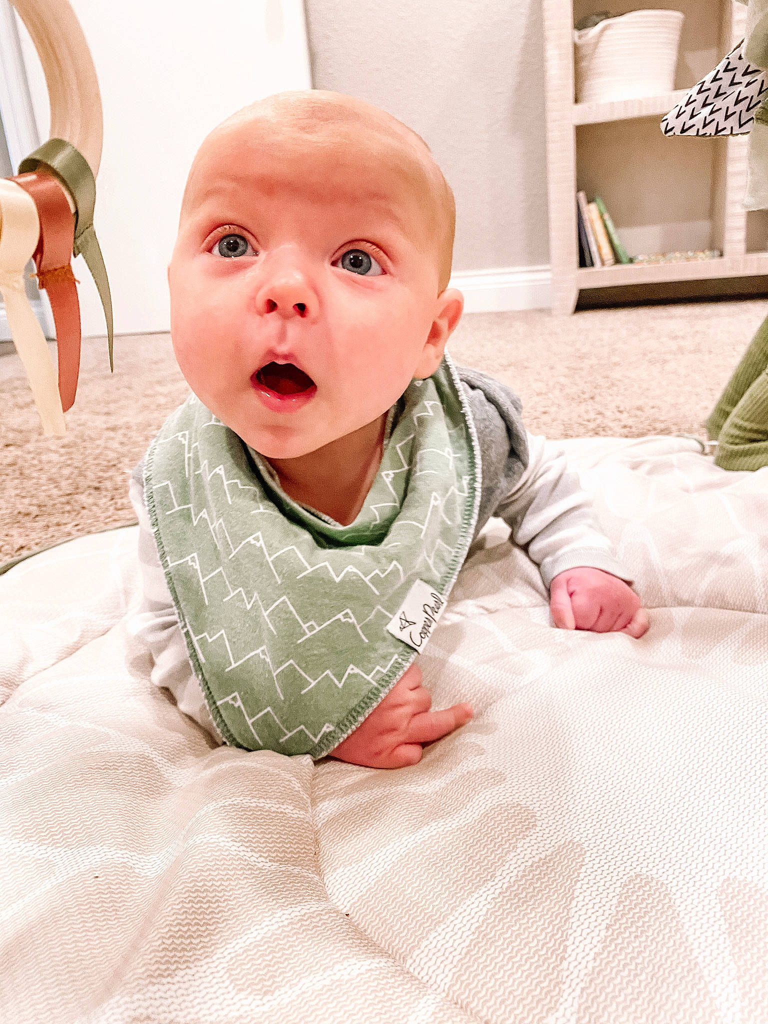 Jedidiah joined the competition — help win amazing prizes! baby, baby_toddler_clothing, cheek, child, chin, comfort, crawling, finger, flooring, happy, linens, lip, mouth, neck, nose, person, room, skin, sleeve, surprise