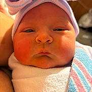 Dianna joined the competition — help win amazing prizes! baby, blanket, bow, cheeks, child, closeup, clothing, cute, face, hat, hospital, infant, newborn, newborn_baby, person, portrait, skin, sleepy, soft, wrapped