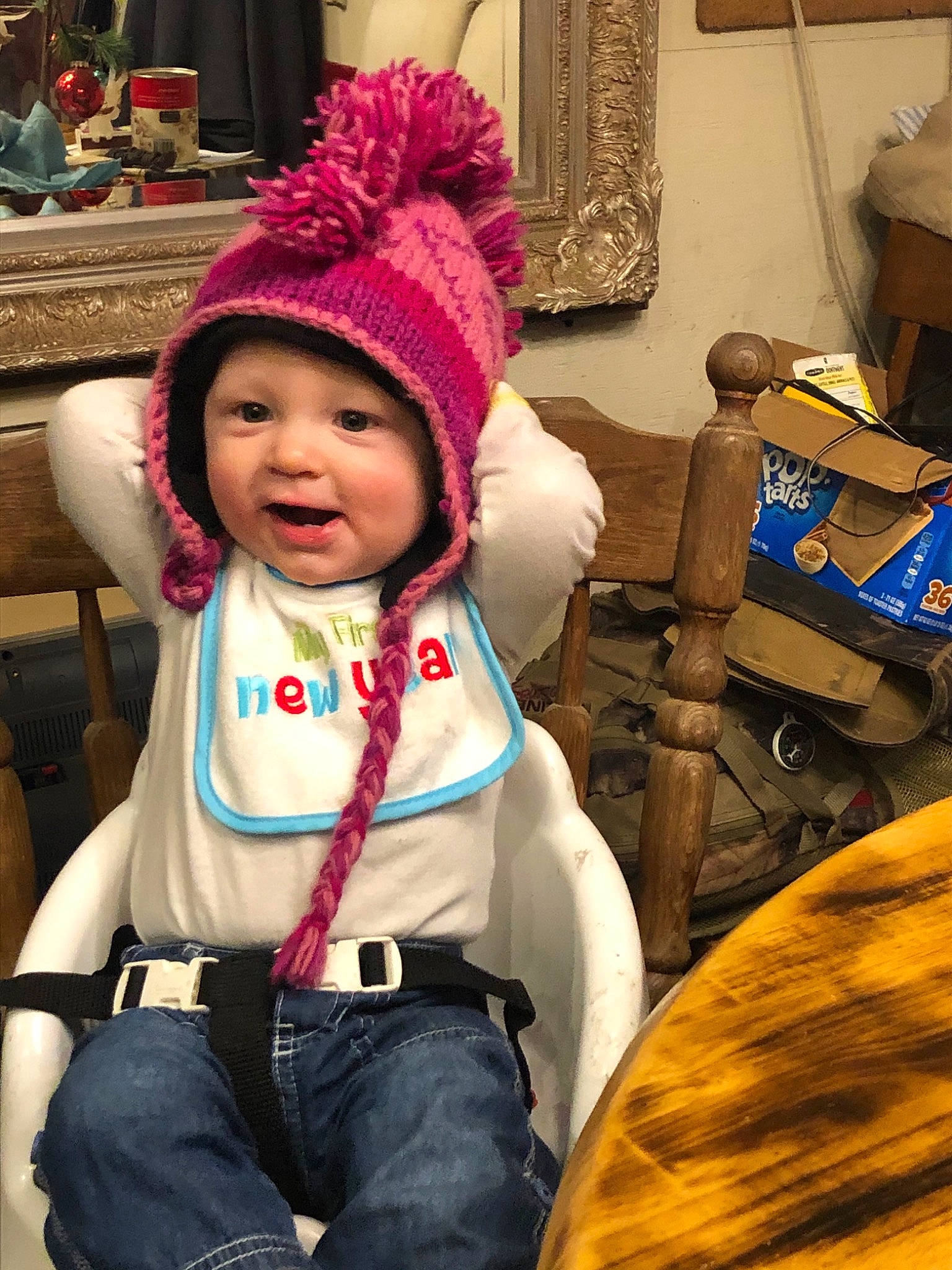 Mackinnon is registered to the contest to win money with this photo: bonnet, cap, child, fashion_accessory, hat, headgear, headwear, knit_cap, person, toddler