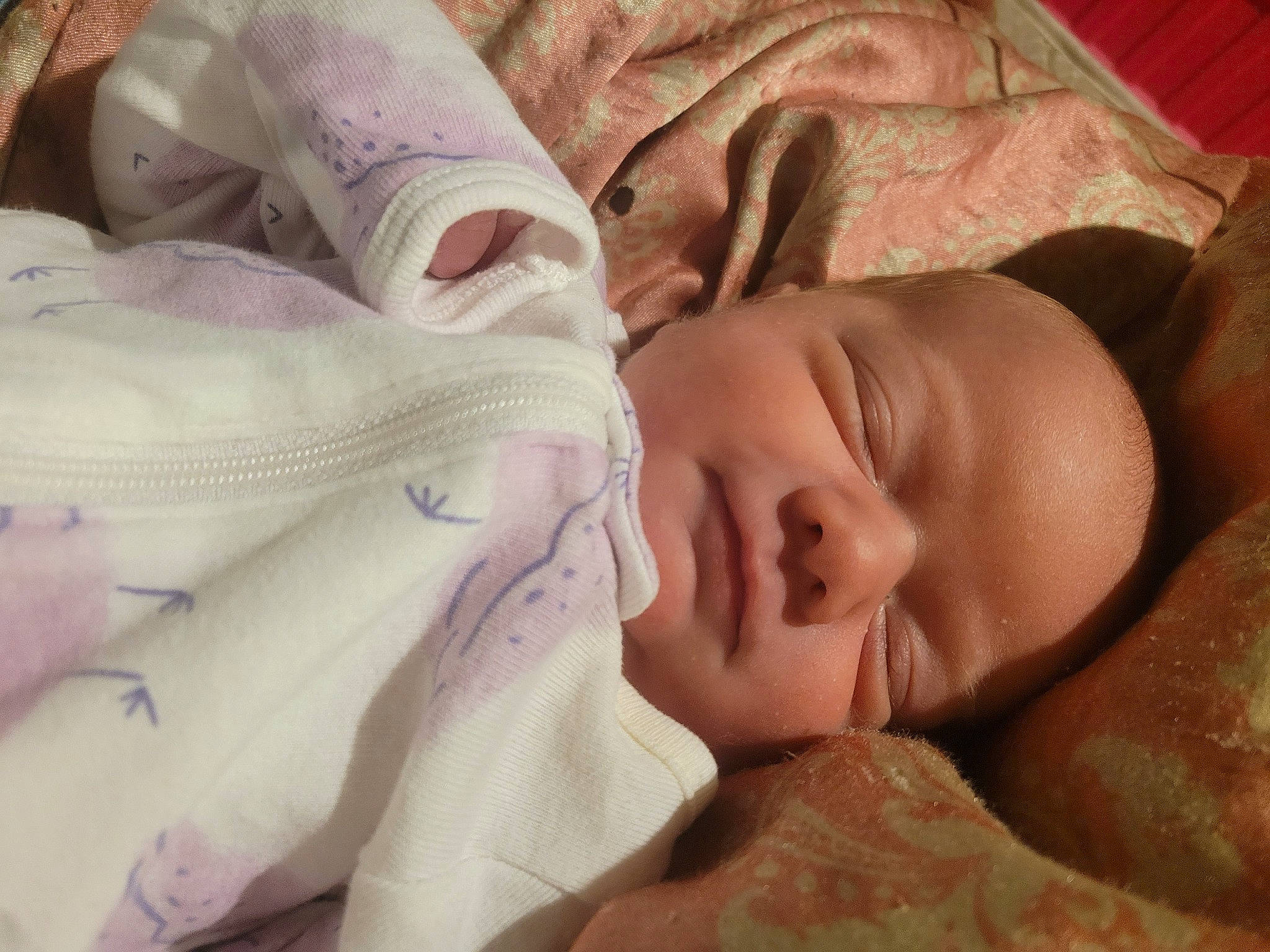 Kylee is registered to the contest to win money with this photo: baby, cheek, chin, comfort, eye, eyebrow, face, facial_expression, finger, head, iris, lip, mammal, mouth, nose, person, pink, product, skin, textile