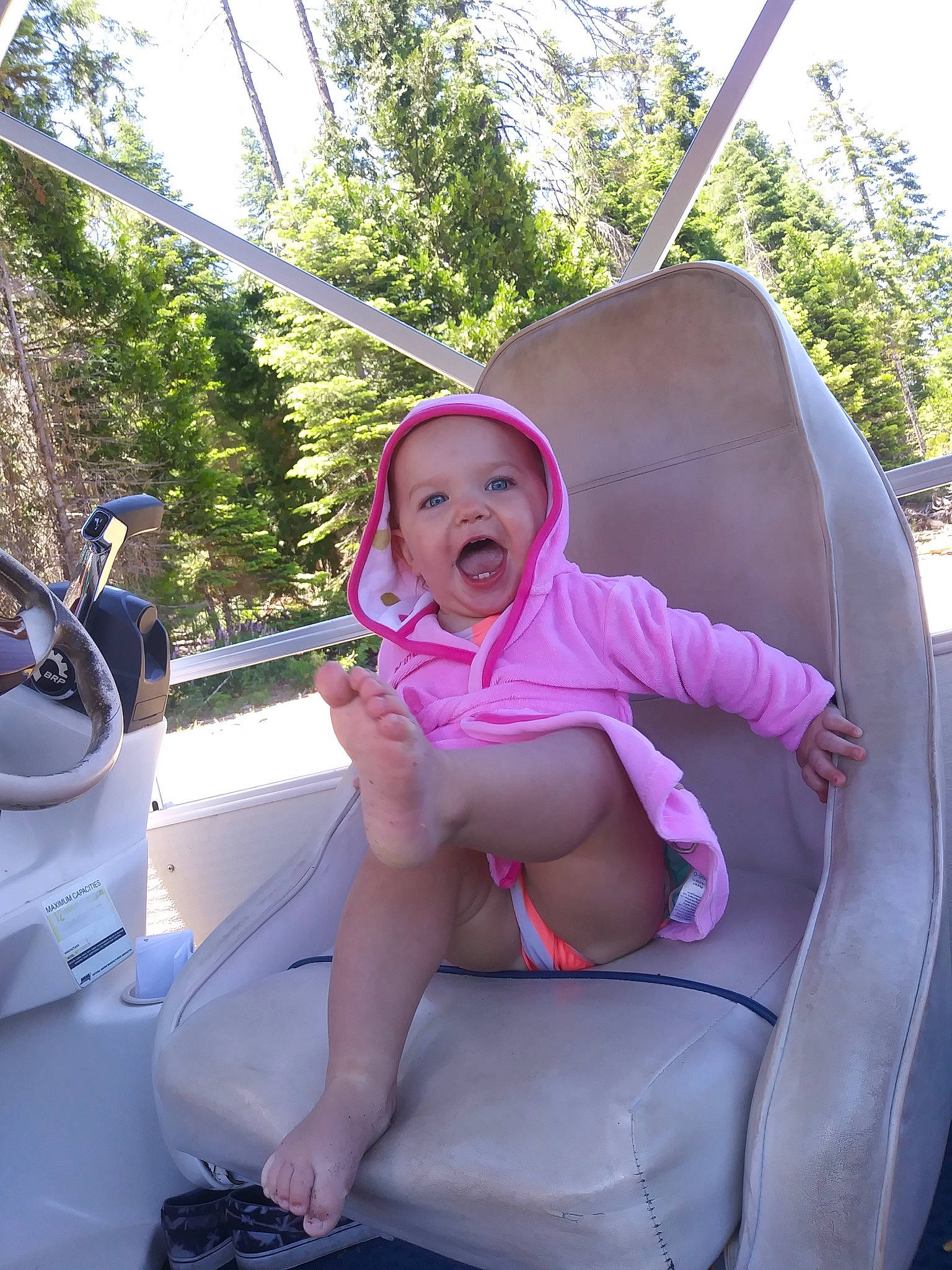 Lily Vaughn joined the competition — help win amazing prizes! abdomen, black_hair, car, child, fun, girl, leg, mouth, person, pink, trunk, undergarment, vacation