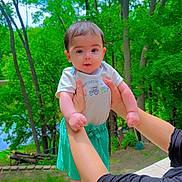 Taim joined the competition — help win amazing prizes! baby, child, person, outdoor, greenery, trees, nature, balcony, summer, daylight, holding, hands, shirt, shorts, curious, face, skin, arm, foot, background