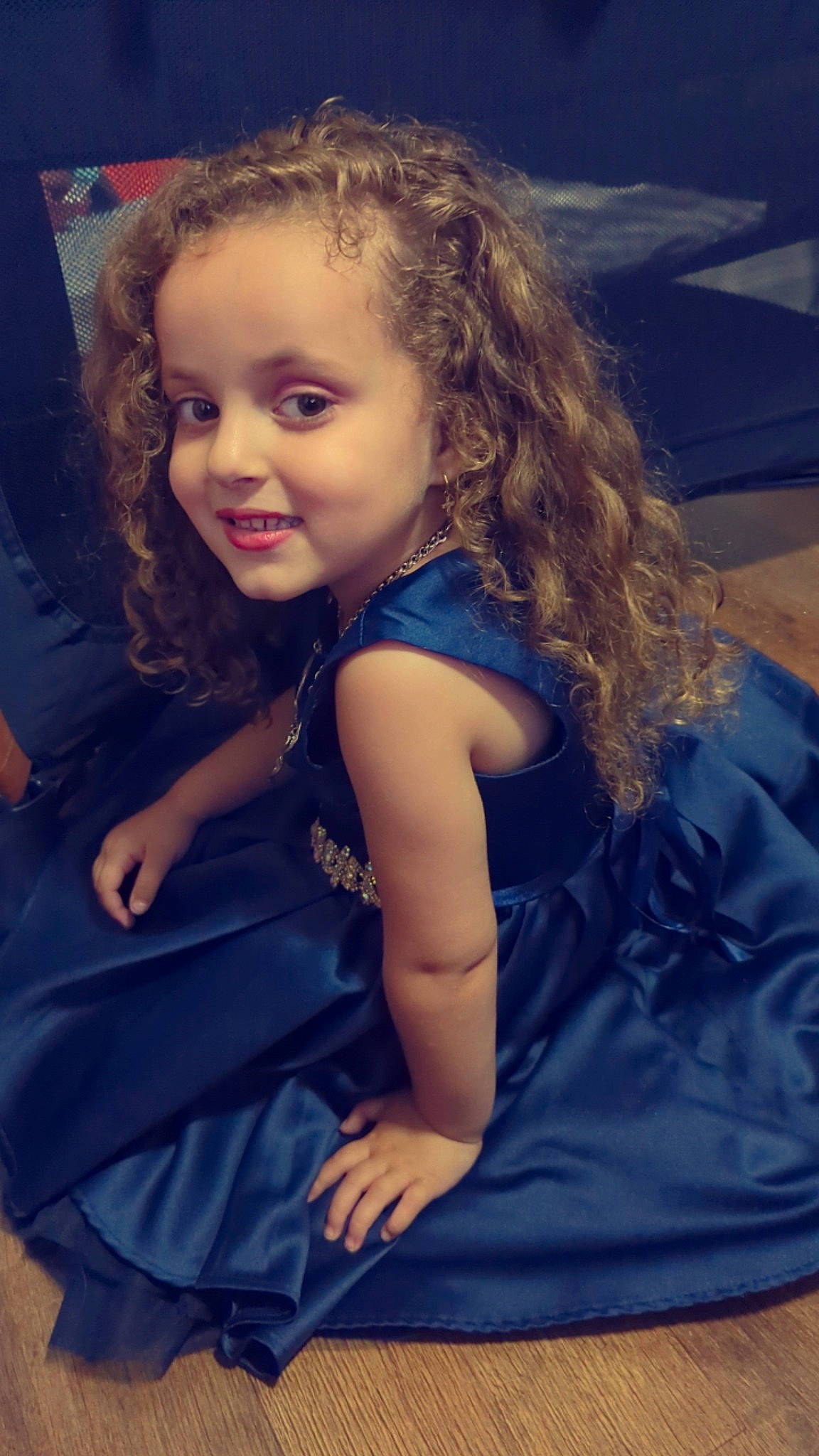 Hayzlee is registered to the contest to win money with this photo: beauty, dress, electric_blue, eye, face, flash_photography, fun, hair, hairstyle, happy, head, human_body, iris, joy, lip, long_hair, person, purple, shoulder, skin