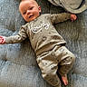 Lincoln joined the competition — help win amazing prizes! baby, barefoot, blanket, child, clothing, cozy, cute, face, happy, horseshoe_pattern, indoor, infant, lying_down, pants, person, quilted_surface, smile, soft_texture, stars, sweatshirt