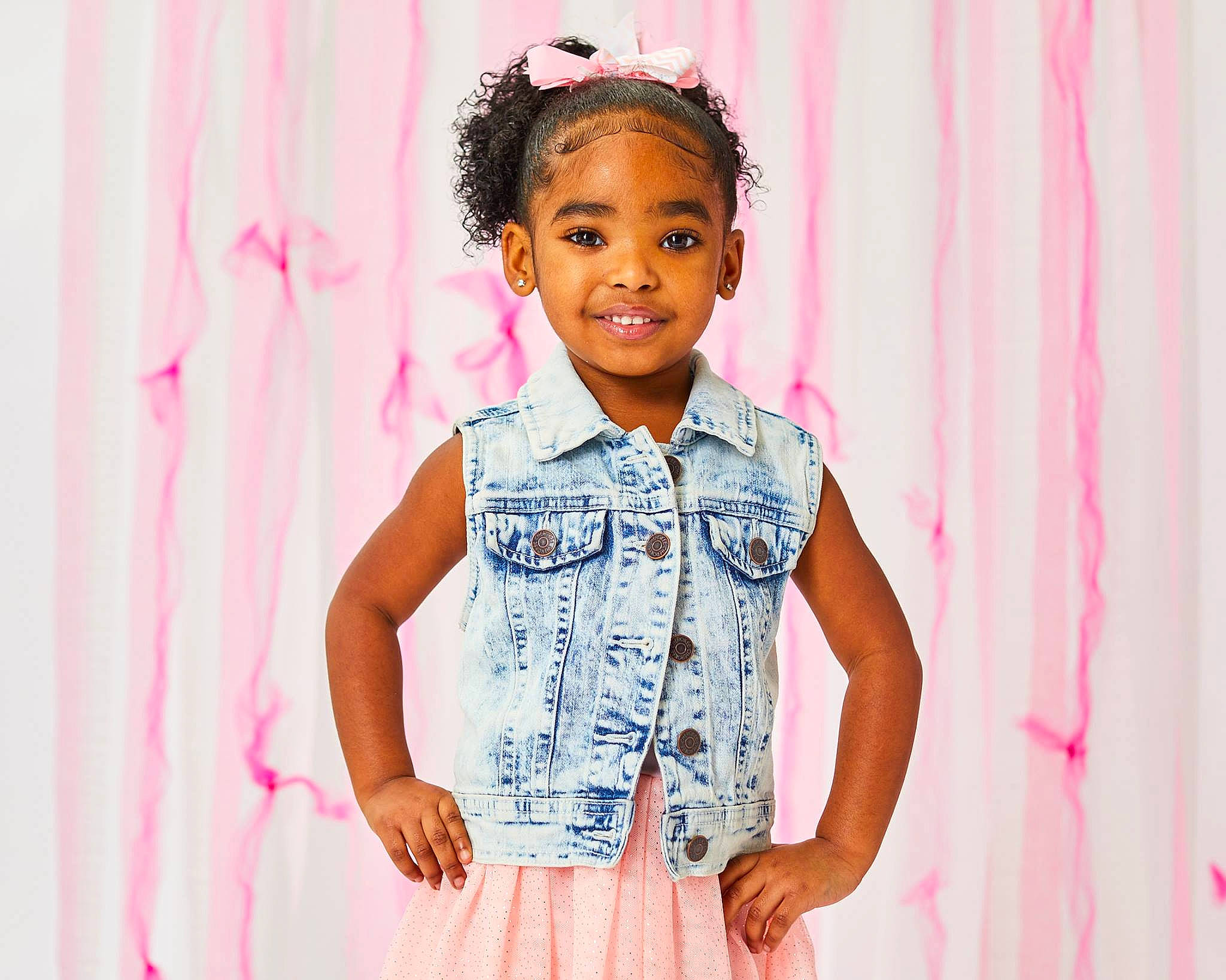 Laylani joined the competition — help win amazing prizes! child, child_model, facial_expression, fun, girl, hair_accessory, happiness, joy, outerwear, person, pink, skin, smile, textile, toddler