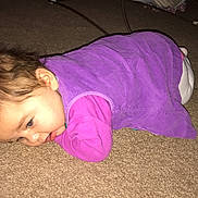 Violet is registered to the contest to win money with this photo: child, ear, pink, toddler