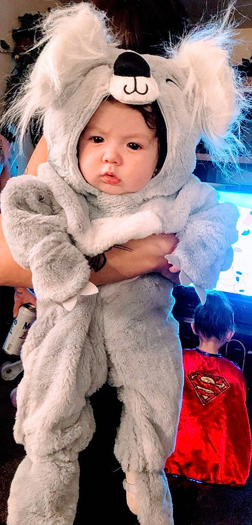Kyng joined the competition — help win amazing prizes! animal_product, baby, baby_toddler_clothing, cheek, child, child_model, cool, costume_accessory, fur, fur_clothing, glove, headwear, hood, human, natural_material, person, plush, toddler