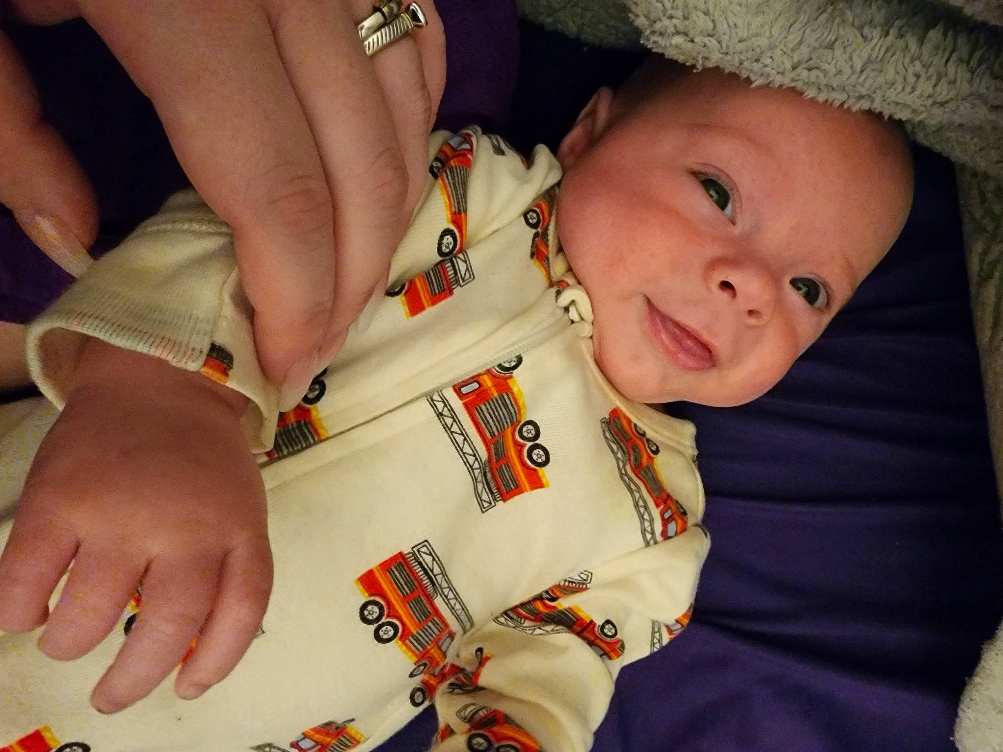 Grayson joined the competition — help win amazing prizes! baby, baby_toddler_clothing, cap, cheek, child, cool, finger, fun, gesture, hand, happy, headwear, mouth, nail, nose, person, sleeve, smile, textile, thumb