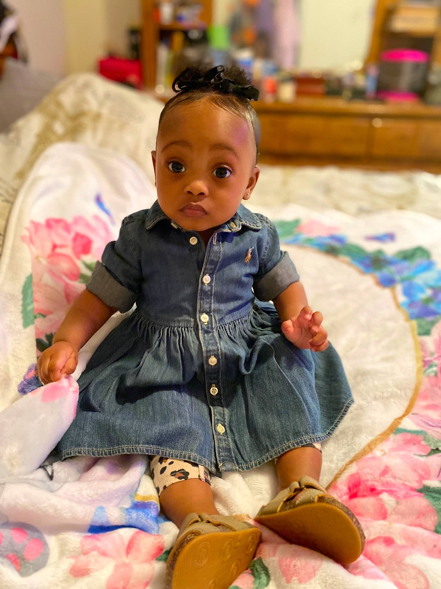 Lola joined the competition — help win amazing prizes! baby, baby_toddler_clothing, cheek, child, event, eye, face, flooring, fun, happy, head, iris, people, person, product, sitting, skin, sleeve, textile, toddler