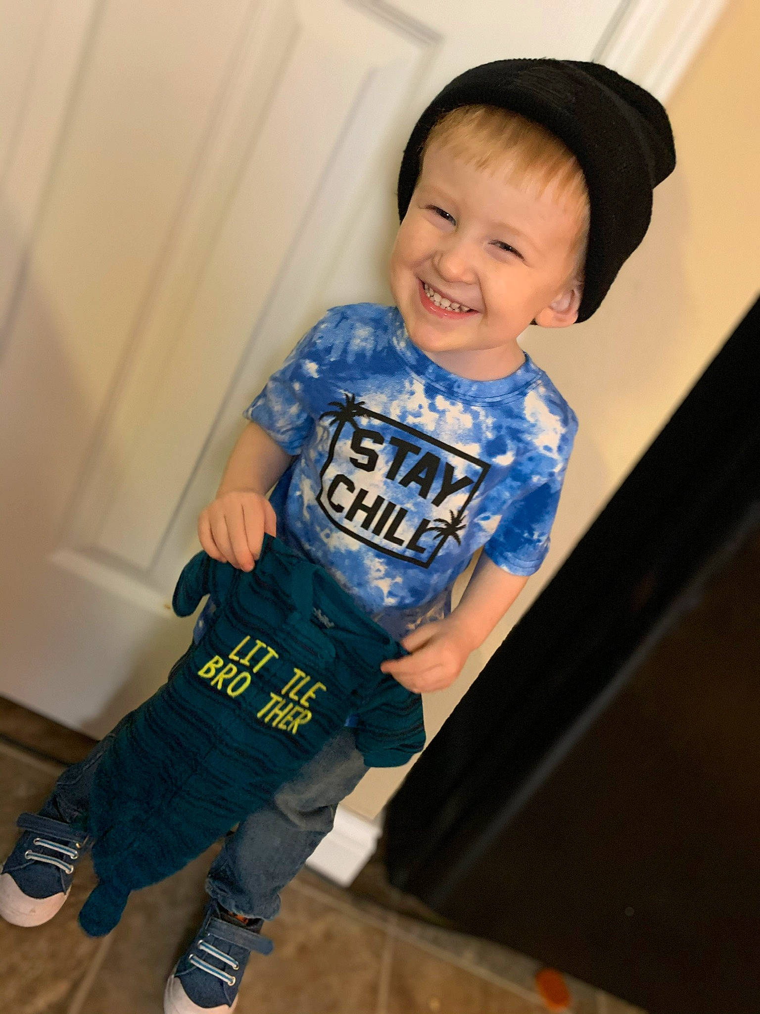 Ryder joined the competition — help win amazing prizes! child, cool, joy, person, sleeve, standing, t_shirt, toddler