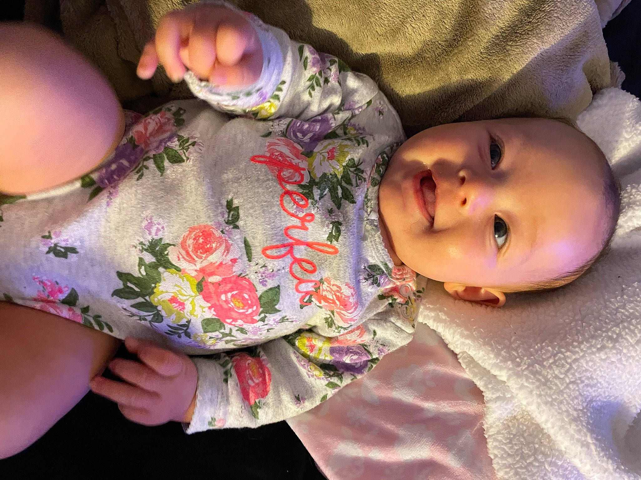 Hensley joined the competition — help win amazing prizes! baby, baby_toddler_clothing, cheek, chest, child, eyelash, finger, happy, human_body, human_leg, lip, nail, nose, pattern, person, plant, skin, sleeve, thigh, toddler