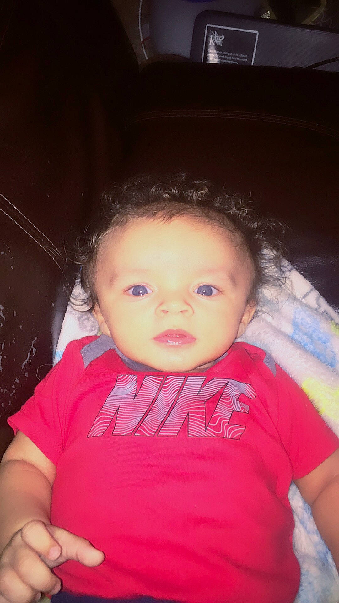 Joziah is registered to the contest to win money with this photo: baby, beauty, black_hair, cheek, child, chin, eye, face, forehead, fun, head, iris, lip, nose, person, pink, skin, smile, toddler