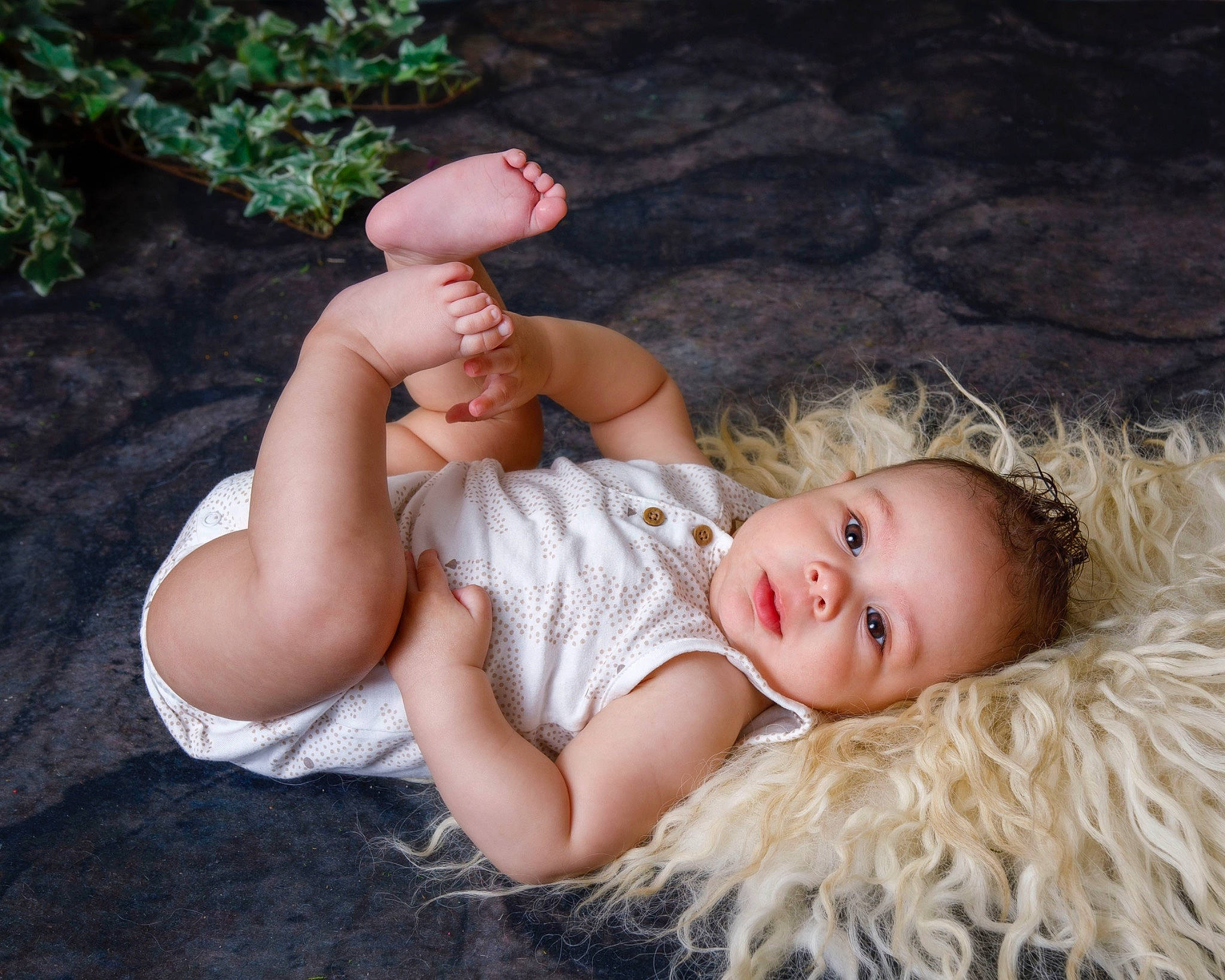 Kyler joined the competition — help win amazing prizes! baby, child, comfort, eye, fawn, flash_photography, foot, fun, grass, happy, human_leg, people_in_nature, person, plant, sitting, skin, thigh, toddler, toy, tree