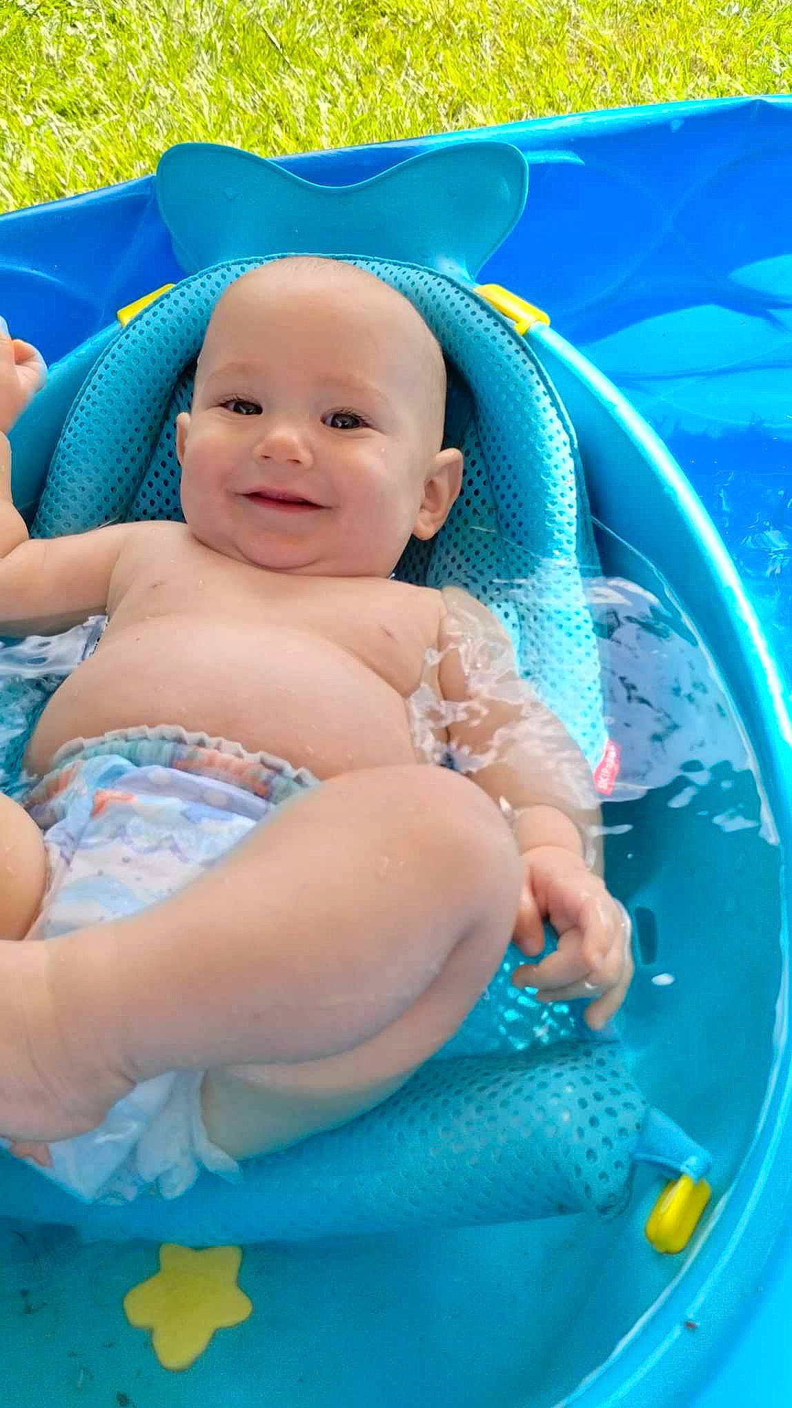 Salvatore is registered to the contest to win money with this photo: aqua, azure, baby, baby_products, baby_toddler_clothing, blue, cap, child, electric_blue, fun, happy, hat, joy, leisure, person, pink, product, recreation, skin, smile