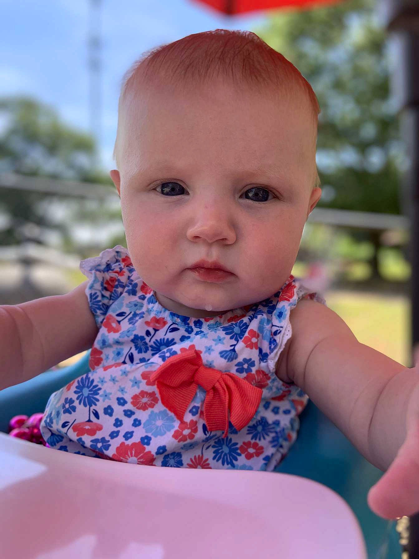 Serena joined the competition — help win amazing prizes! azure, baby, baby_toddler_clothing, chin, dress, facial_expression, finger, fun, grass, hairstyle, happy, human, iris, leisure, person, pink, product, skin, standing, summer