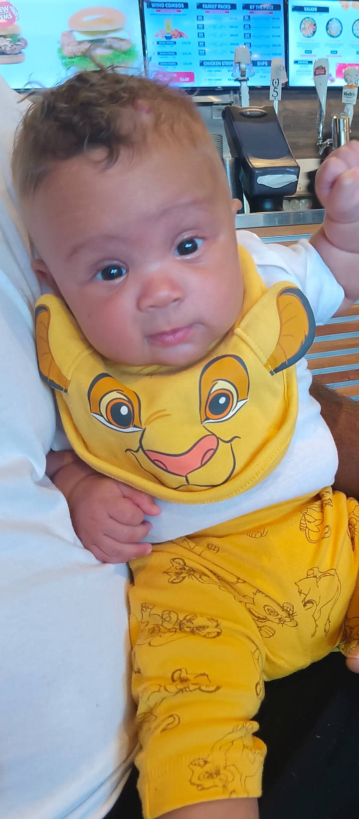 Kingston is registered to the contest to win money with this photo: baby, baby_products, baby_toddler_clothing, cheek, child, eyelash, finger, fun, gesture, hand, happy, iris, nose, person, sitting, skin, smile, thumb, toddler, yellow