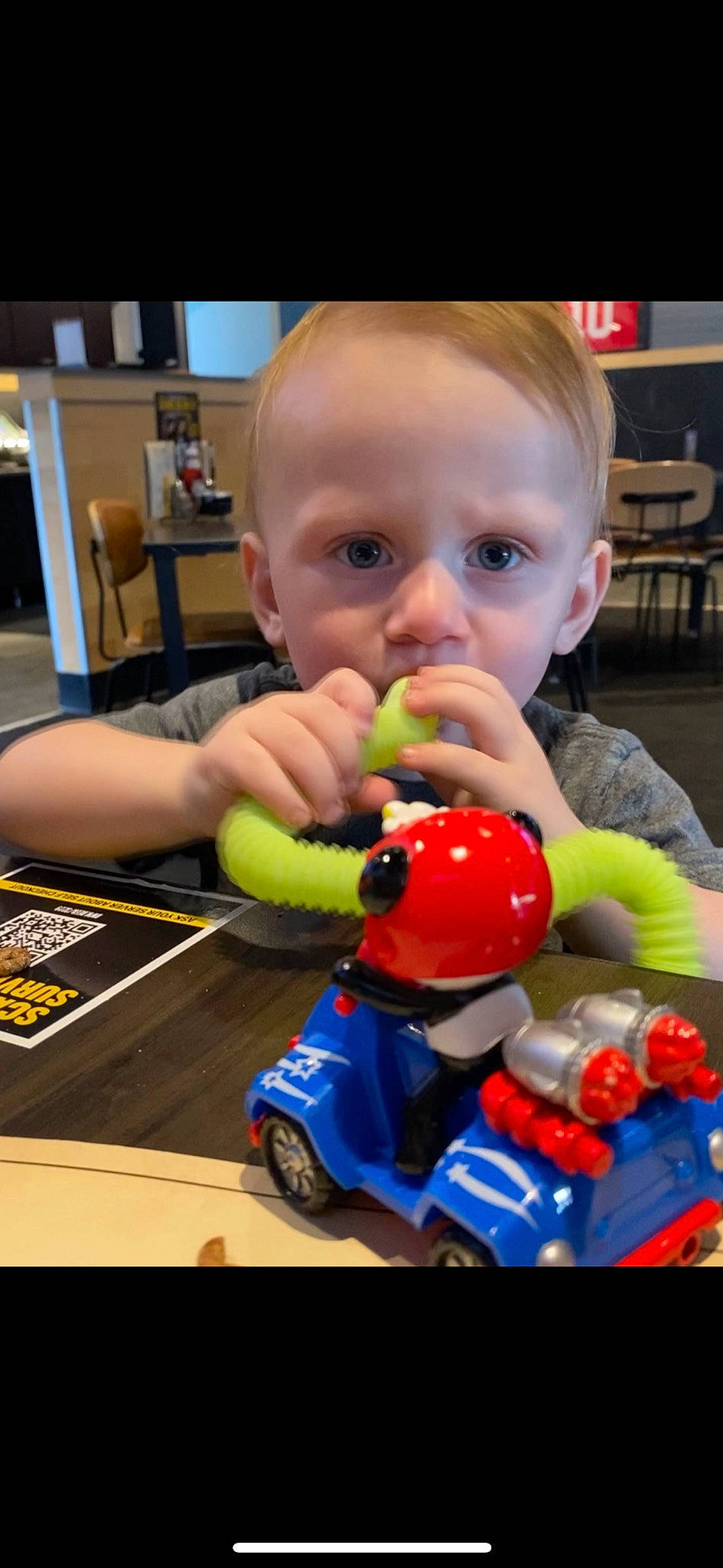 Owen joined the competition — help win amazing prizes! baby, baby_playing_with_toys, baby_products, baby_toys, child, electric_blue, engineering, fun, lego, leisure, person, photograph, picture_frame, plastic, play, recreation, riding_toy, room, toddler, toy