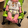 Gideon is registered to the contest to win money with this photo: animal_print, baby, barefoot, casual_clothing, child, curious, expression, face, floor, foot, green_chair, head, indoor, infant, legs, person, plaid_shorts, seated, tshirt, young_child