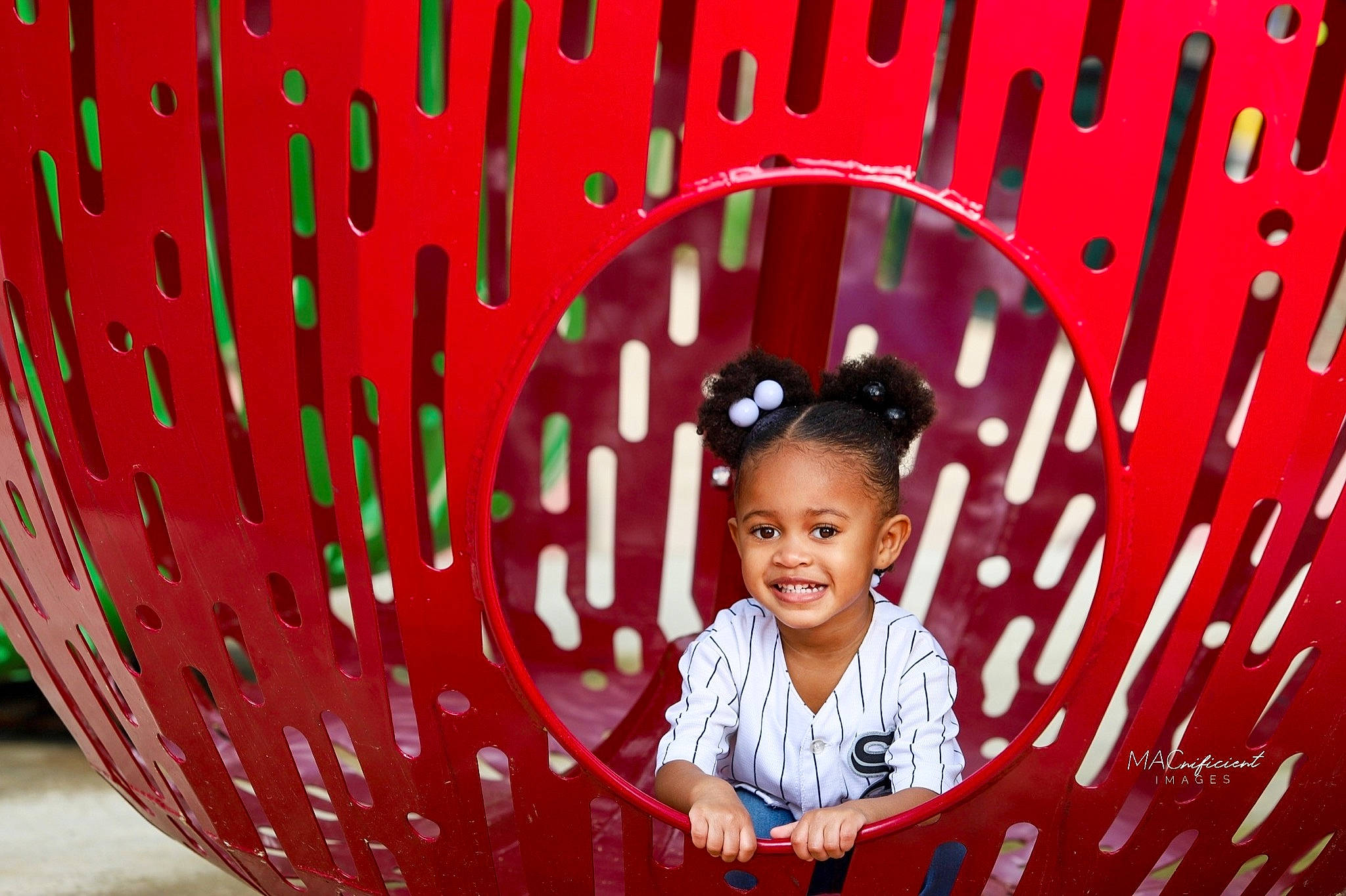 Lauryn joined the competition — help win amazing prizes! baby, child, fun, happy, joy, person, pink, plant, play, red, smile, toddler