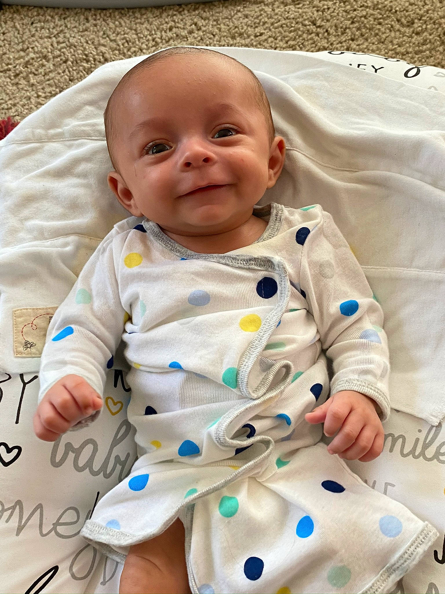 Kaiden is registered to the contest to win money with this photo: baby, baby_products, baby_toddler_clothing, child, person, product, sleeve, toddler