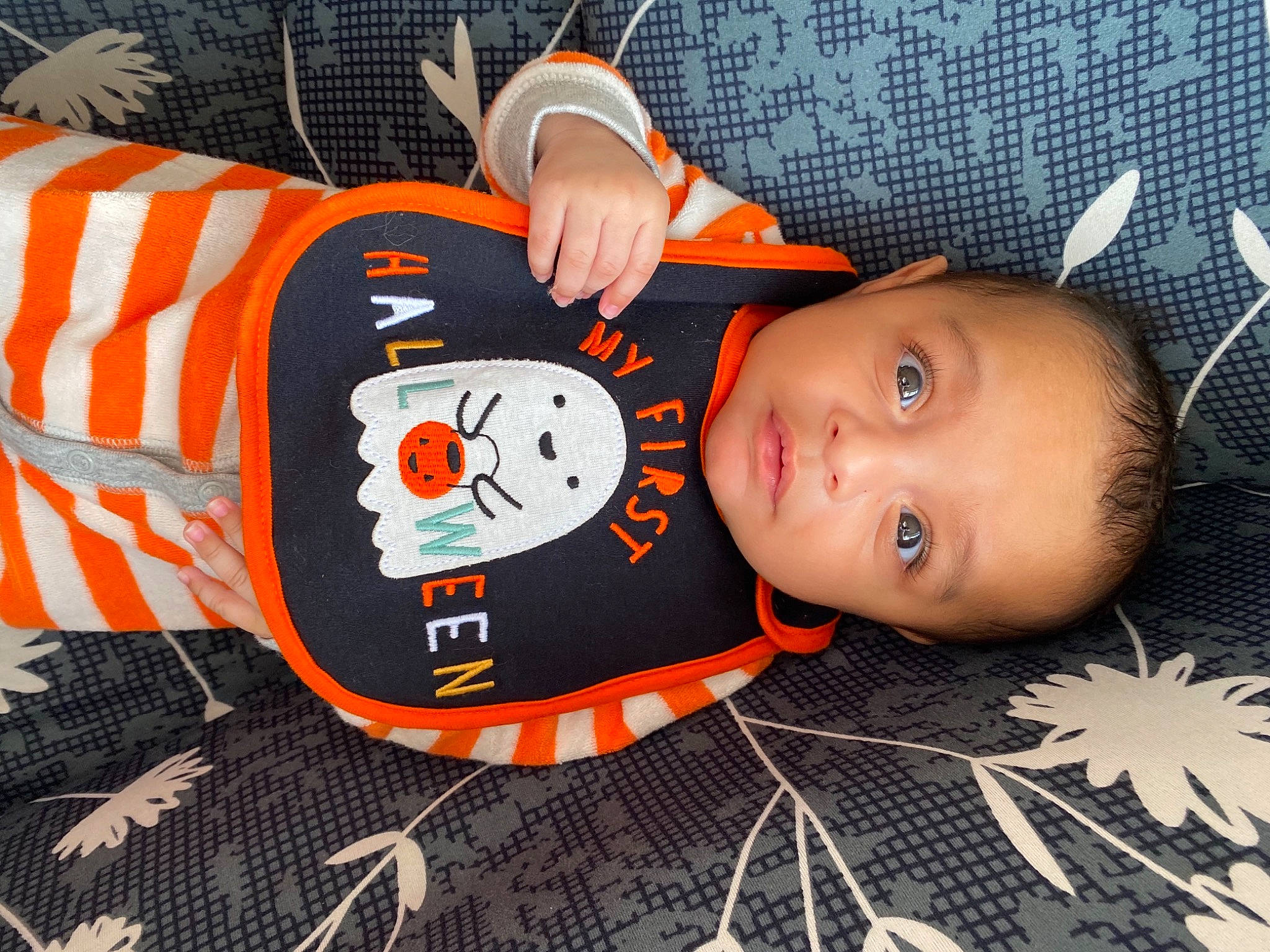 Brentley is registered to the contest to win money with this photo: baby, child, orange, person, product, toddler