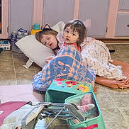 Violet joined the competition — help win amazing prizes! blanket, cabinet, casual, child, children, colorful, cozy, curious, floor, furniture, household, indoor, kitchen, person, pillow, playtime, sleepy, stroller, tile_floor, toy