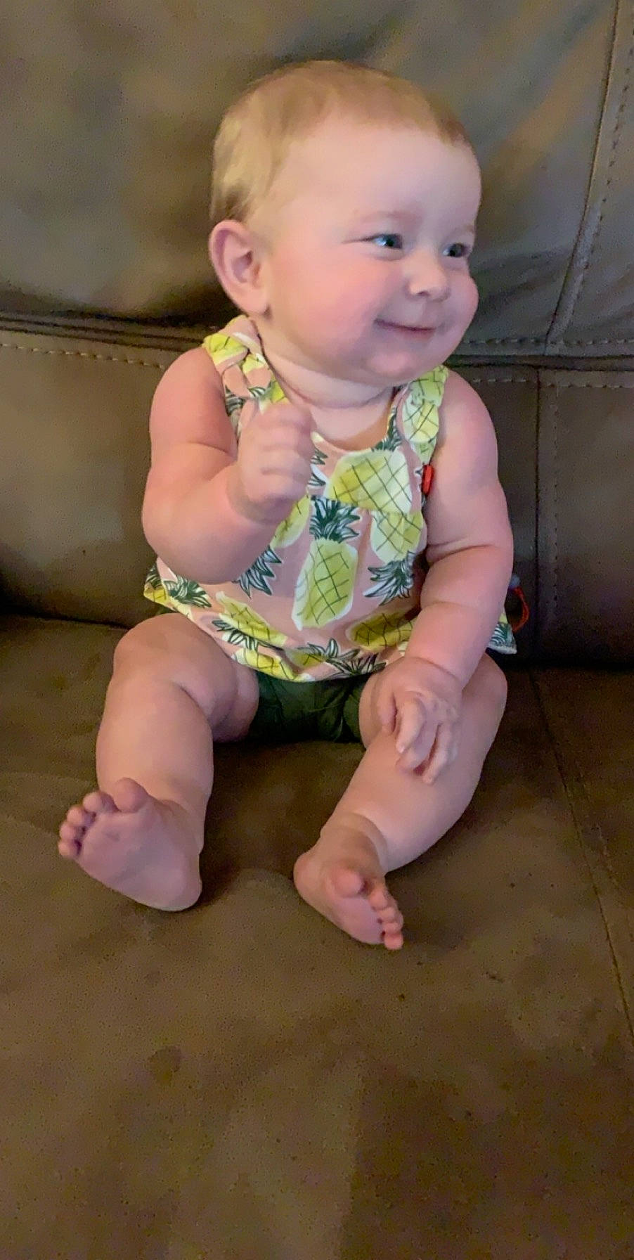 Emorie joined the competition — help win amazing prizes! baby, baby_toddler_clothing, cheek, child, joy, person, sitting, skin, toddler