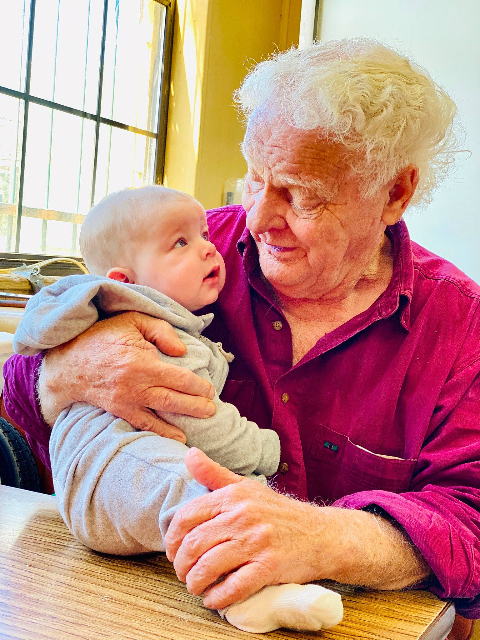 Emorie joined the competition — help win amazing prizes! baby, child, family, grandparent, happy, joy, people, person, sitting, smile, toddler