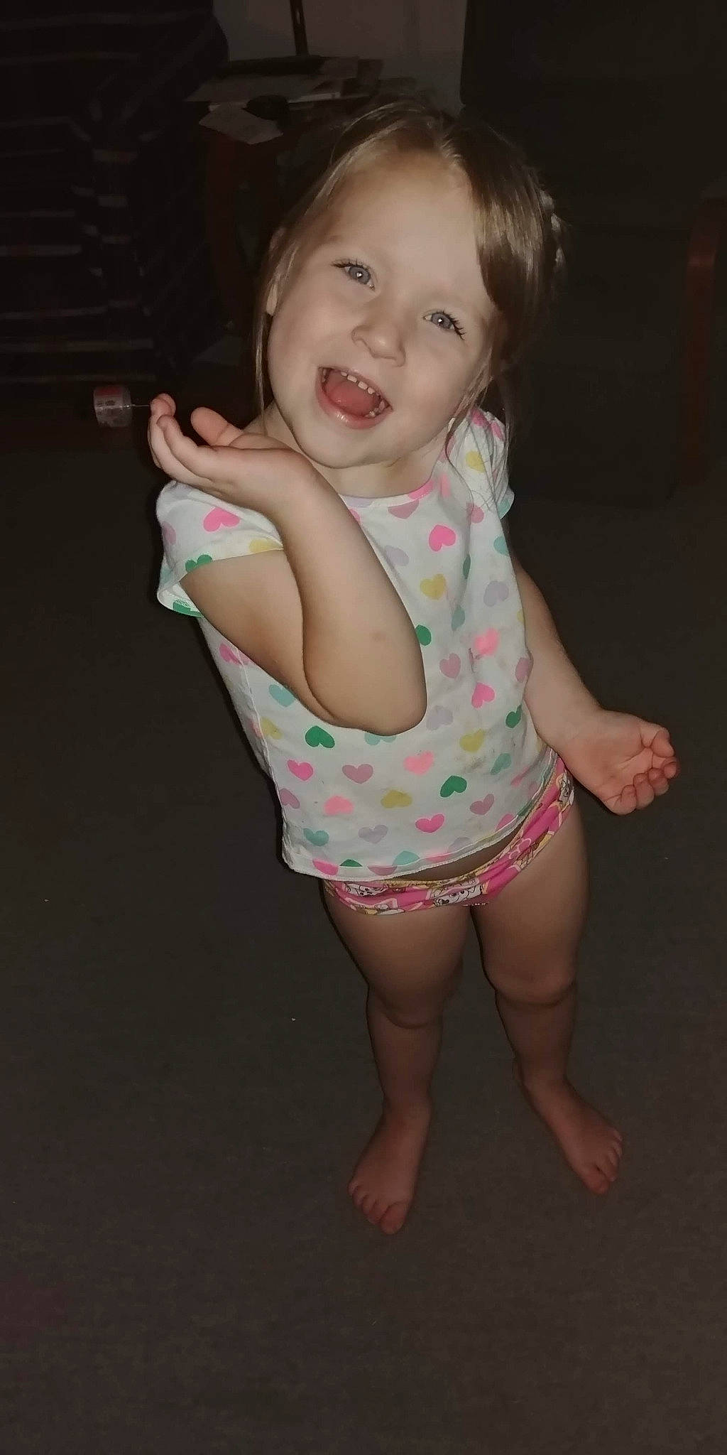 Vicki Lynn joined the competition — help win amazing prizes! baby, baby_toddler_clothing, cheek, elbow, eye, face, finger, flash_photography, gesture, hair, happy, iris, leg, lip, nose, person, pink, skin, sleeve, smile