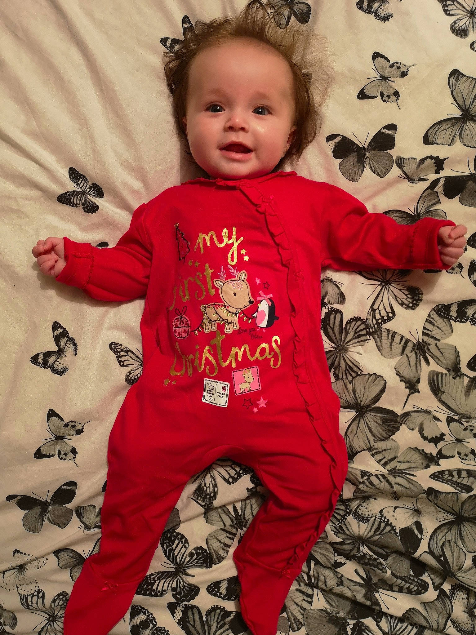 Aria joined the competition — help win amazing prizes! boy, child, clothing, costume, girl, infant, outerwear, person, product, red, sleeve, smile, t_shirt, textile, toddler