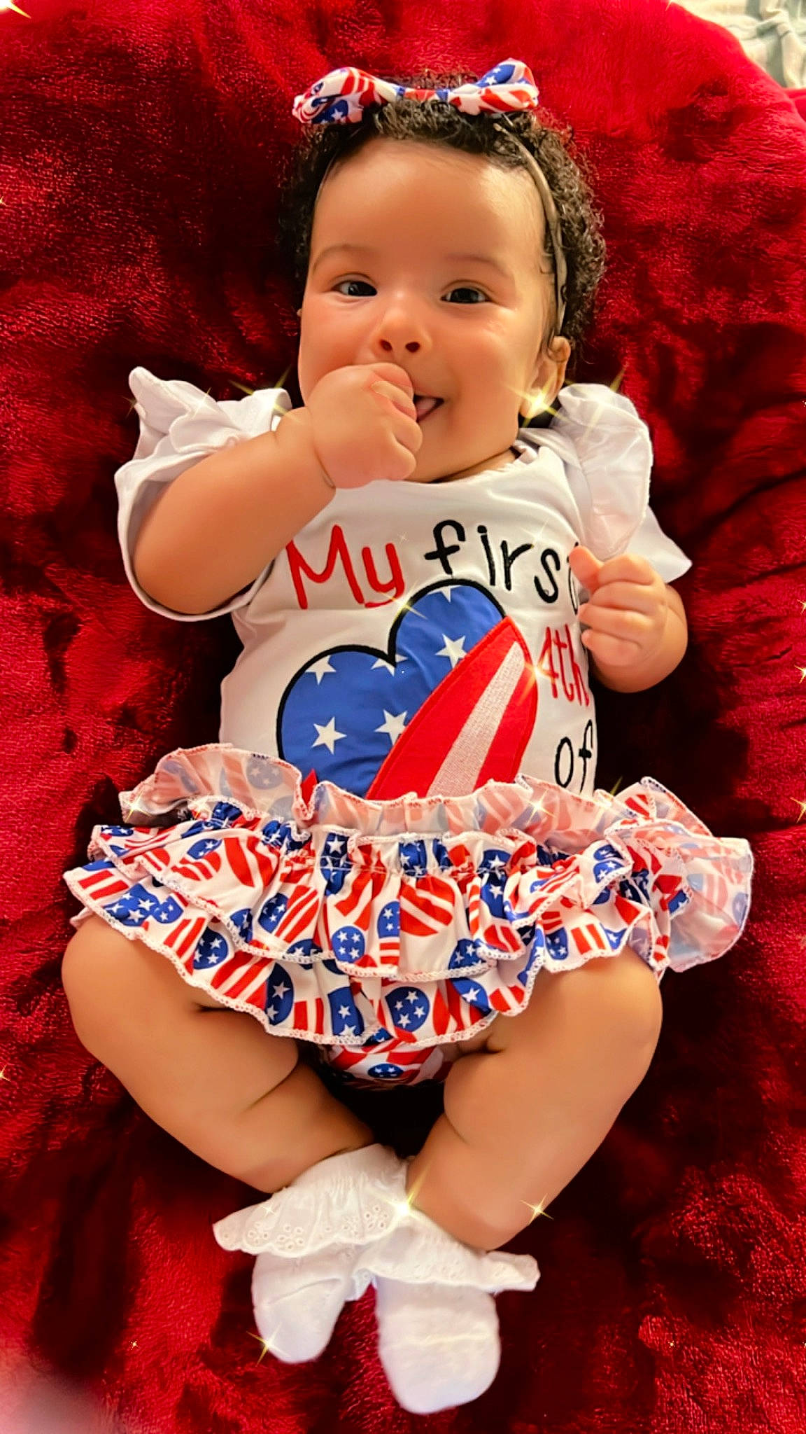 Mikayla joined the competition — help win amazing prizes! baby, baby_toddler_clothing, cheek, dress, eye, face, happy, human_body, human_leg, one_piece_garment, orange, pattern, person, pink, red, skin, sleeve, t_shirt, thigh, toddler