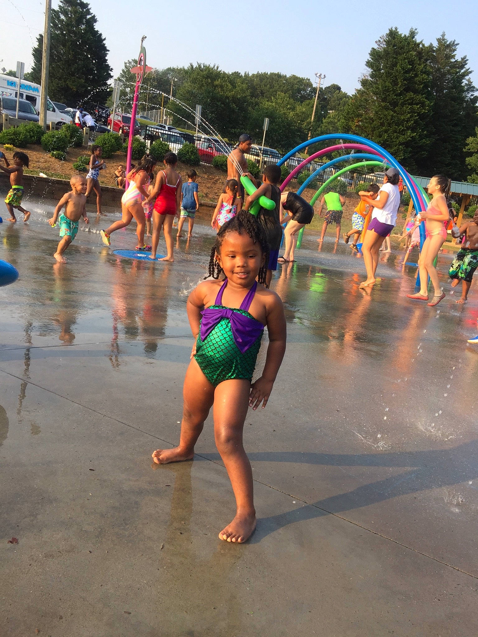 Iyanna joined the competition — help win amazing prizes! amusement_park, child, dance, event, fun, joy, leisure, nonbuilding_structure, park, performing_arts, person, recreation, summer, vacation, water, water_park