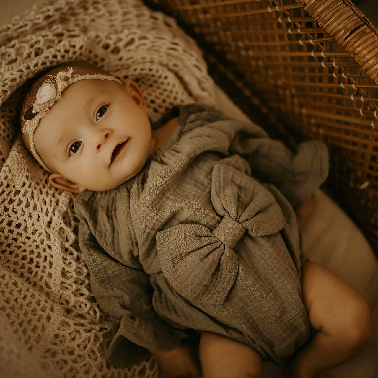 Reagan joined the competition — help win amazing prizes! baby, bed, blanket, clothing, cradle, crib, face, furniture, happy, hat, head, infantbed, newborn, person, photography, portrait, smile