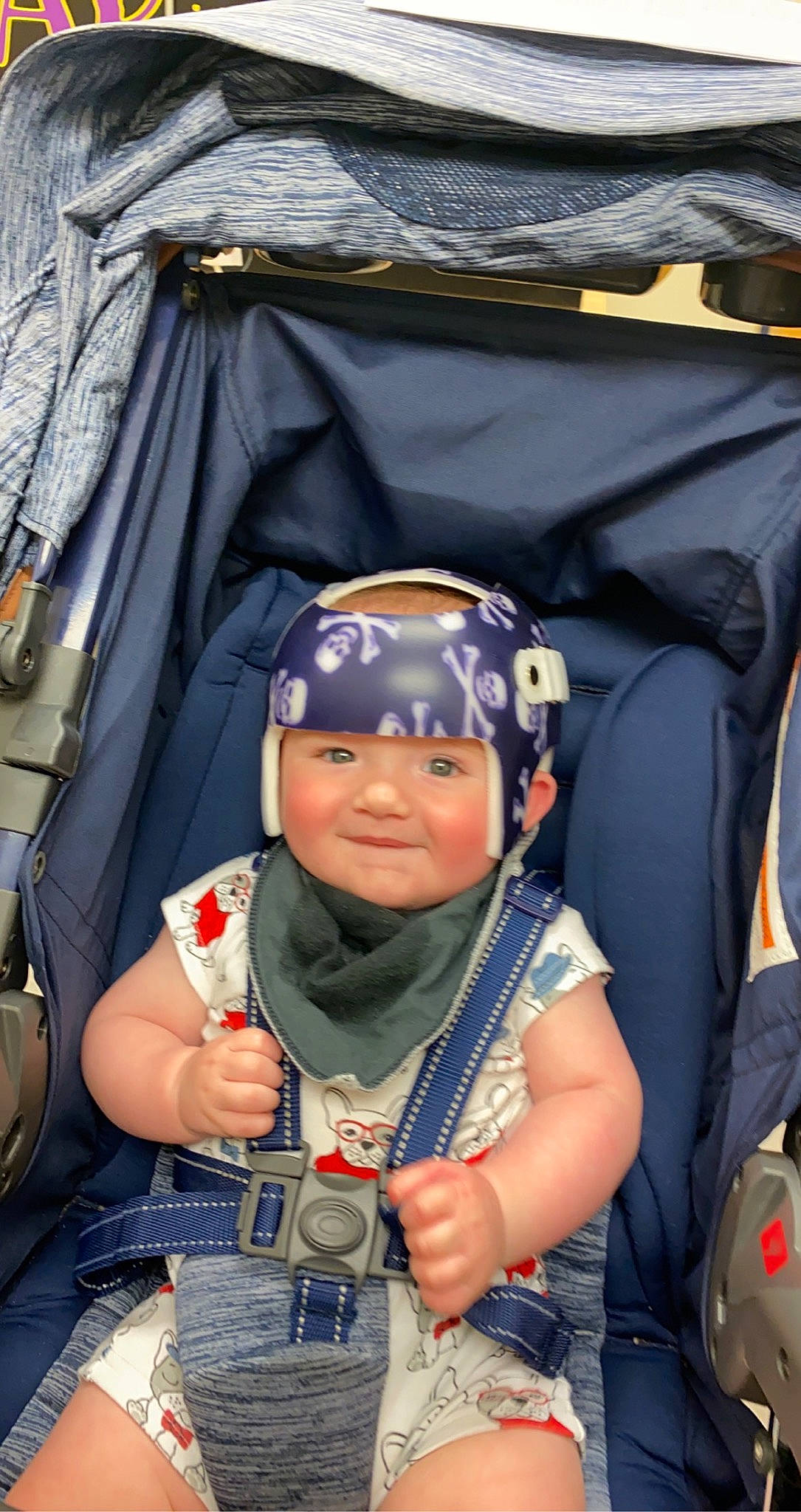 Archer joined the competition — help win amazing prizes! baby, baby_carriage, bag, child, electric_blue, fashion_accessory, fun, gesture, happy, headwear, joy, leisure, luggage_and_bags, people, person, personal_protective_equipment, photograph, product, sleeve, smile