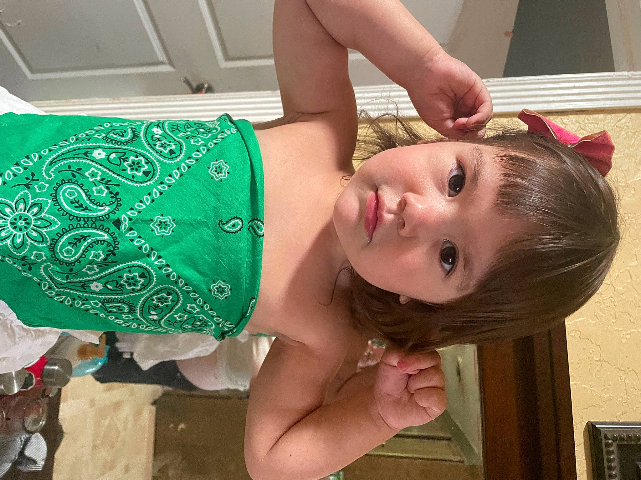 Evangeline is registered to the contest to win money with this photo: abdomen, black_hair, brown_hair, chest, child, elbow, eyebrow, eyelash, happy, lip, mouth, neck, person, skin, smile, thigh, throat, toddler, trunk, waist