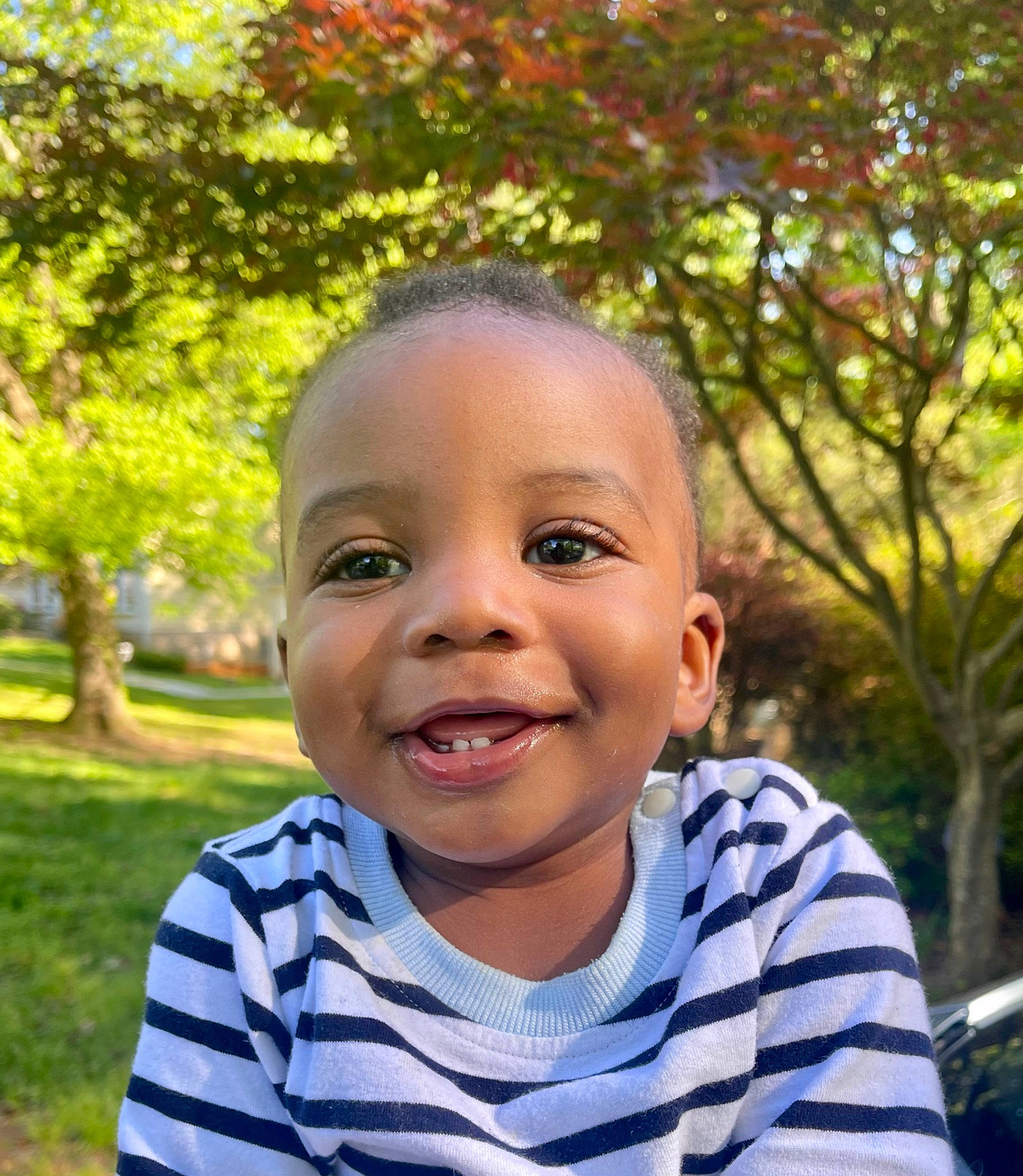 Kenzo is registered to the contest to win money with this photo: baby, baby_laughing, baby_toddler_clothing, cheek, child, facial_expression, fun, grass, hairstyle, happy, iris, joy, leaf, leisure, lip, nose, people_in_nature, person, plant, smile