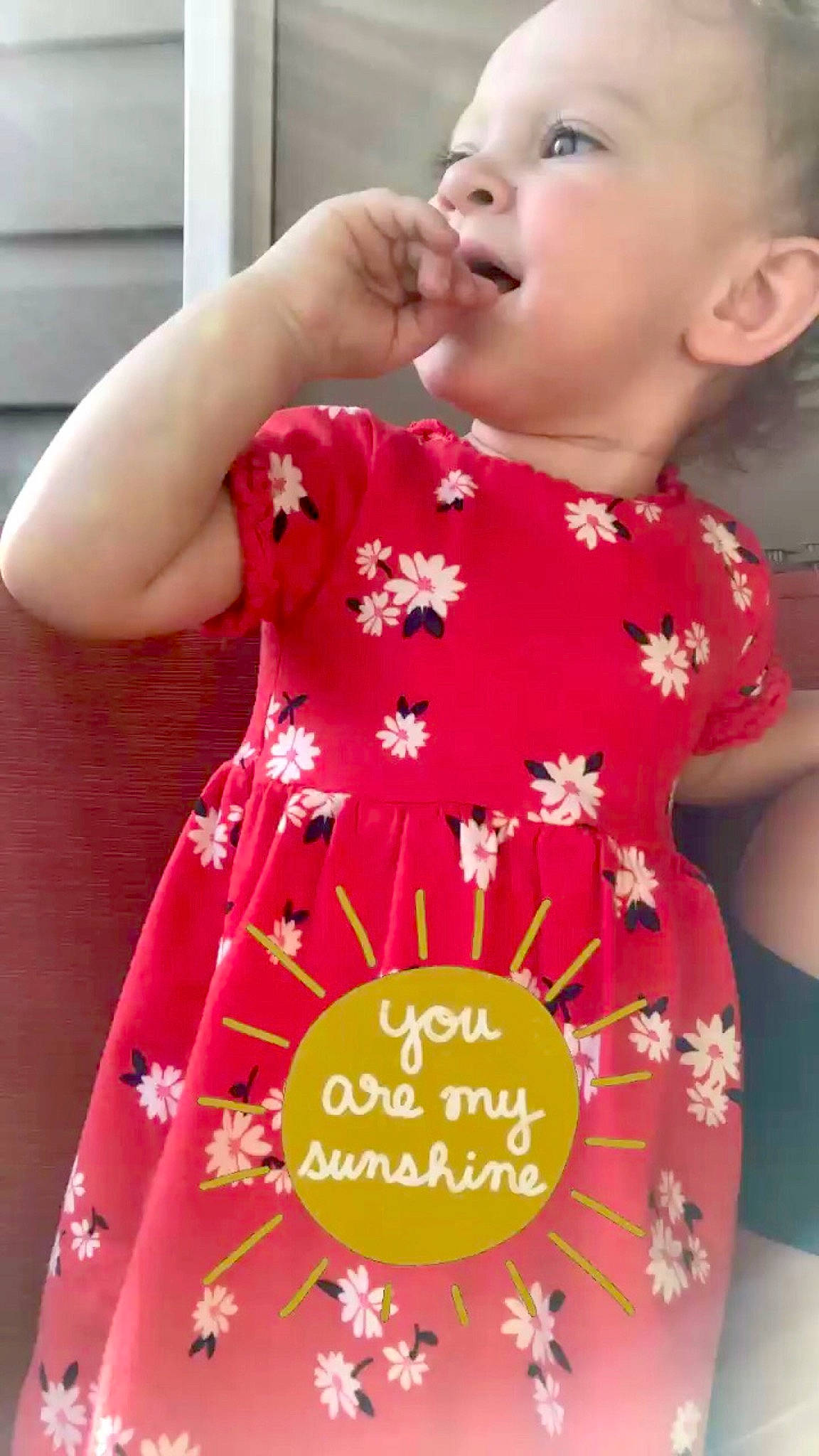 Paisley Grace joined the competition — help win amazing prizes! baby, child, dress, lip, pattern, person, petal, pink, textile, toddler