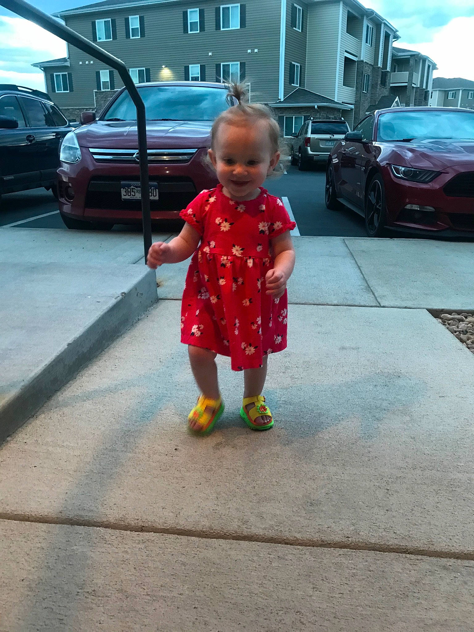 Paisley Grace is registered to the contest to win money with this photo: asphalt, auto_part, automotive_exterior, automotive_lighting, automotive_window_part, car, child, city_car, compact_car, crossover_suv, family_car, joy, luxury_vehicle, minivan, parking, person, sport_utility_vehicle, subcompact_car, toddler, vehicle