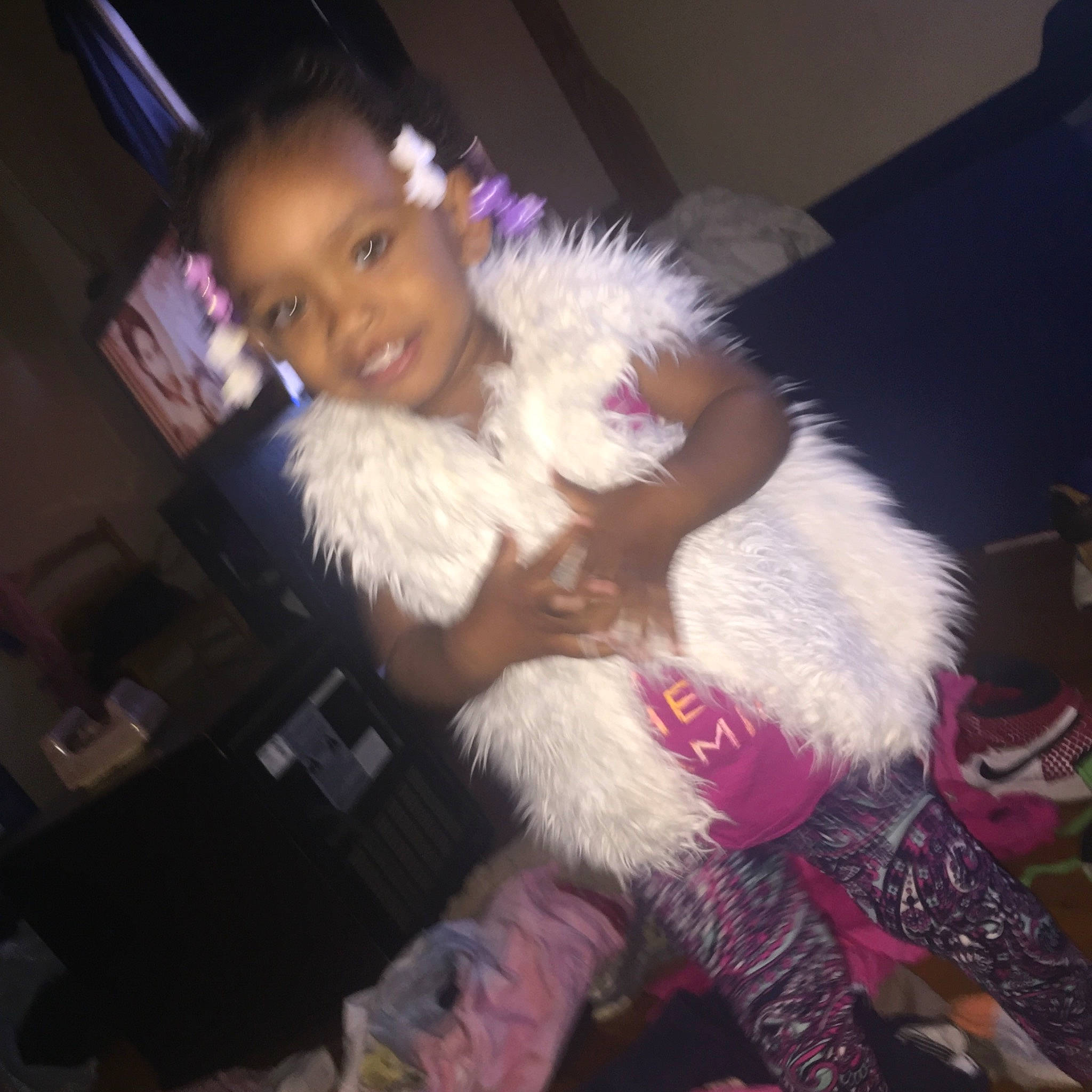 Amyah joined the competition — help win amazing prizes! child, fun, fur, joy, person, smile, toddler