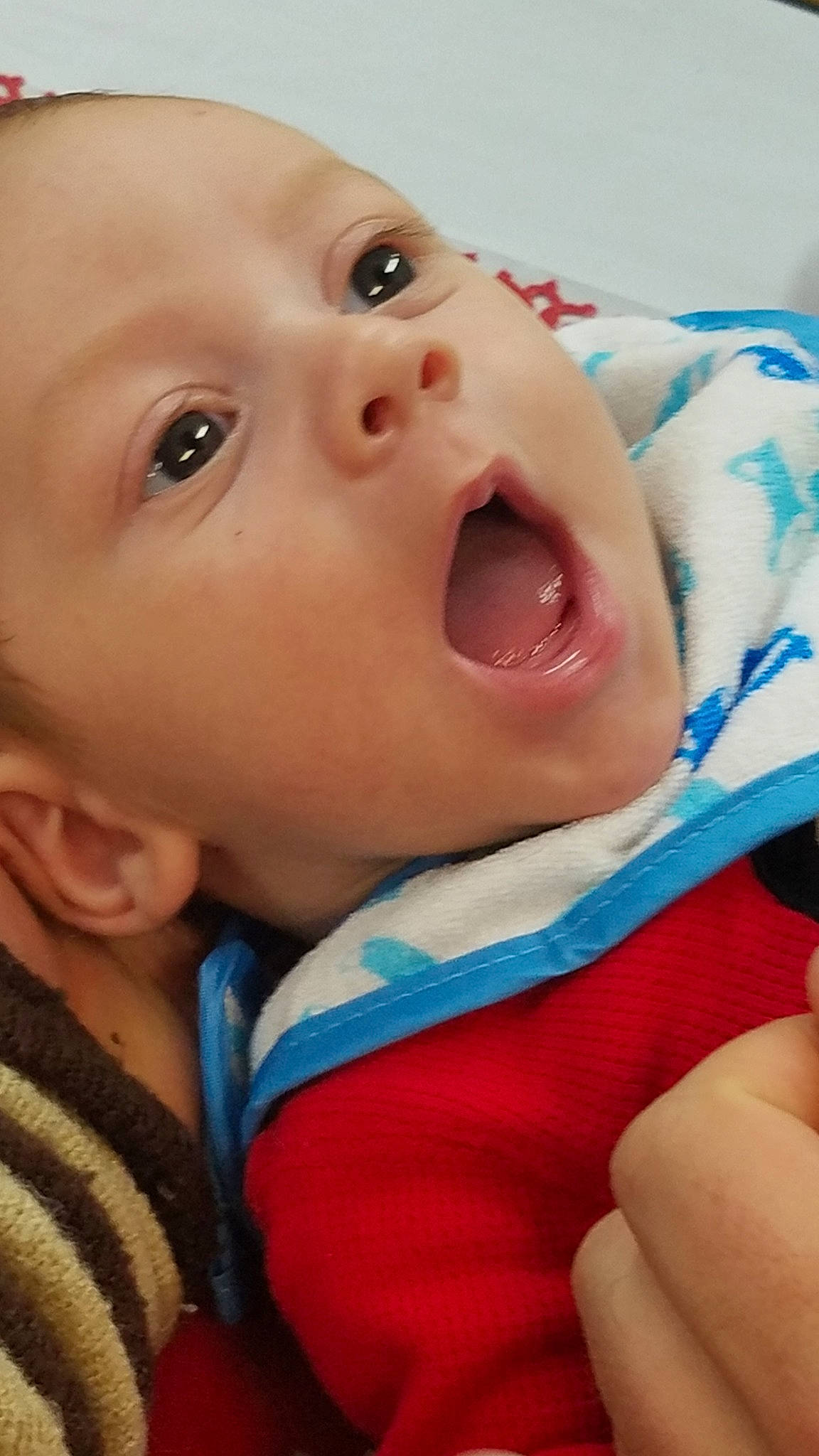 Ivan joined the competition — help win amazing prizes! boy, cheek, child, chin, close_up, eye, face, finger, hand, head, infant, lip, mouth, nose, organ, person, skin, smile, surprise, toddler