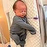 Sonny joined the competition — help win amazing prizes! newborn, baby, infant, sleeping, hospital, bassinet, medical_tube, onesie, blanket, face, child, person, healthcare, cute, indoors, rest, toddler, skin, head, peaceful