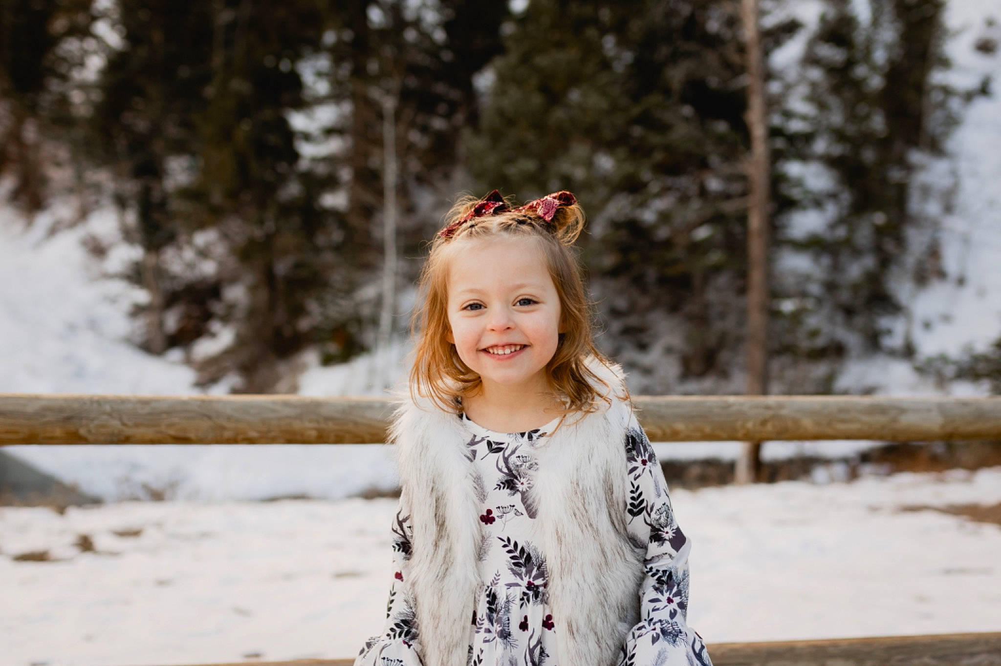 Hailee joined the competition — help win amazing prizes! branch, dress, eye, eyewear, flash_photography, freezing, fun, grass, hair, happy, head, iris, joy, person, plant, sleeve, smile, snow, toddler, tree