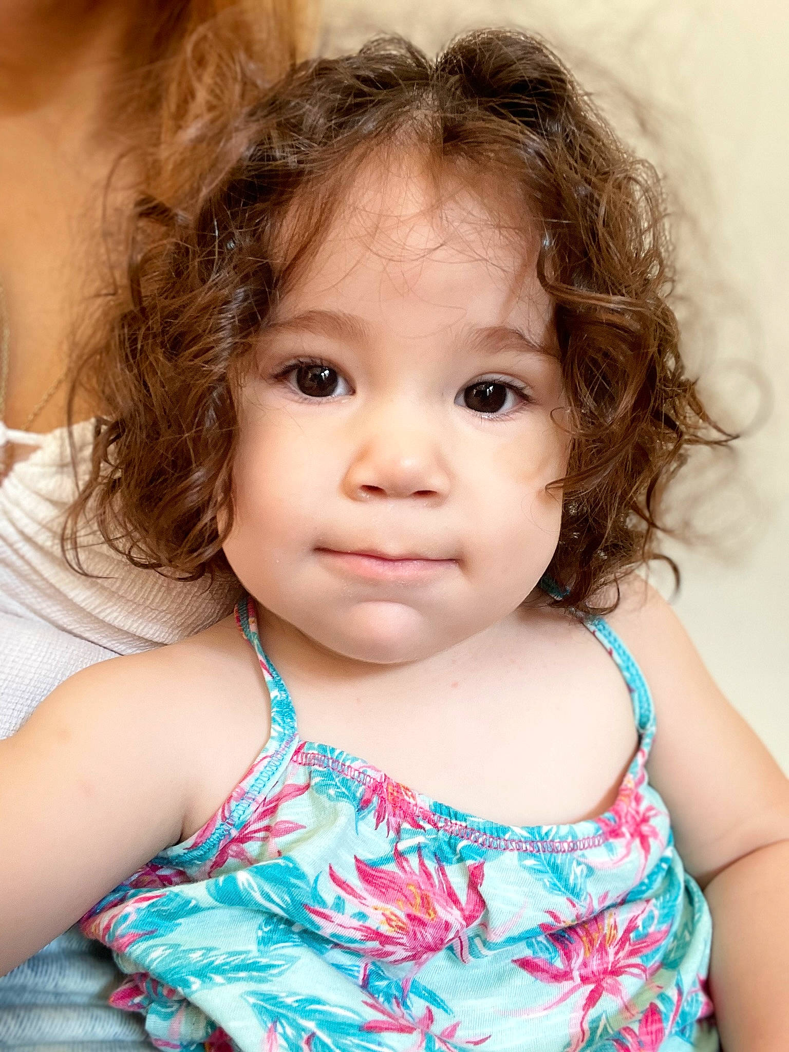 Gabrielle participe au concours pour gagner de l'argent avec cette photo : azure, baby_toddler_clothing, black_hair, cheek, chin, eye, eyebrow, eyelash, facial_expression, flash_photography, hairstyle, happy, iris, lip, mouth, nose, organ, person, shoulder, skin