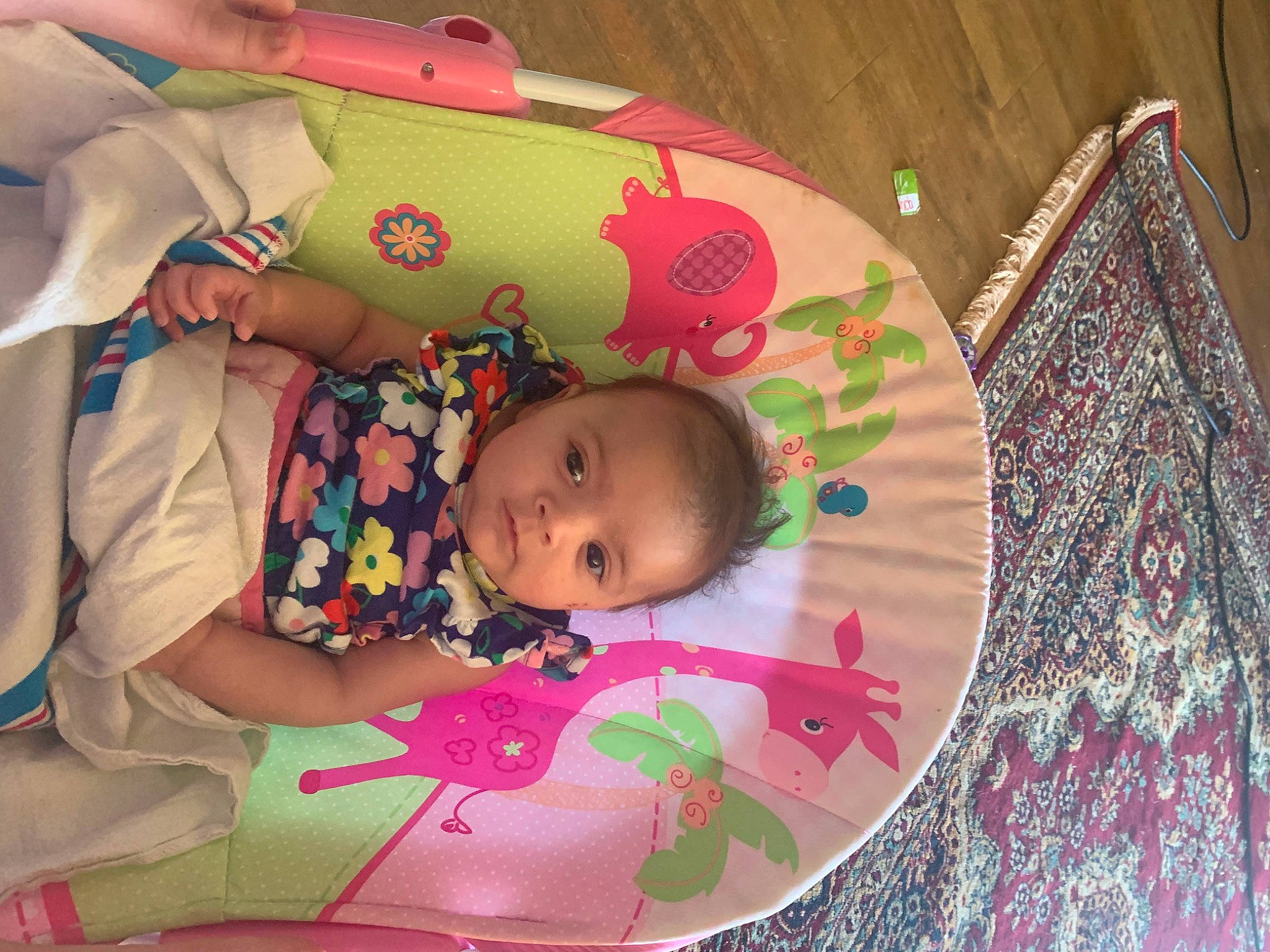 Elizabeth joined the competition — help win amazing prizes! baby, baby_products, baby_toddler_clothing, baby_toys, cheek, child, comfort, linens, pattern, person, room, toddler, wood