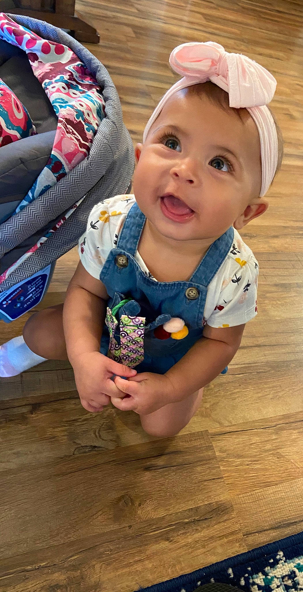 Sophia is registered to the contest to win money with this photo: baby, child, headgear, person, play, smile, toddler